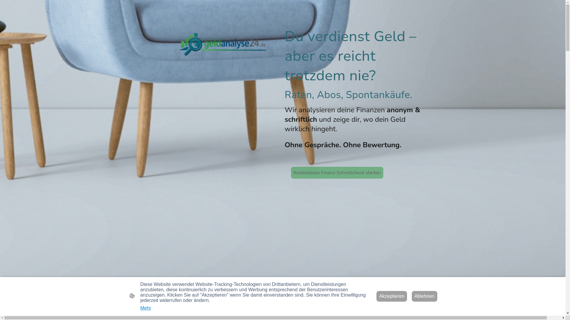 website screenshot of https://geldanalyse24.de/