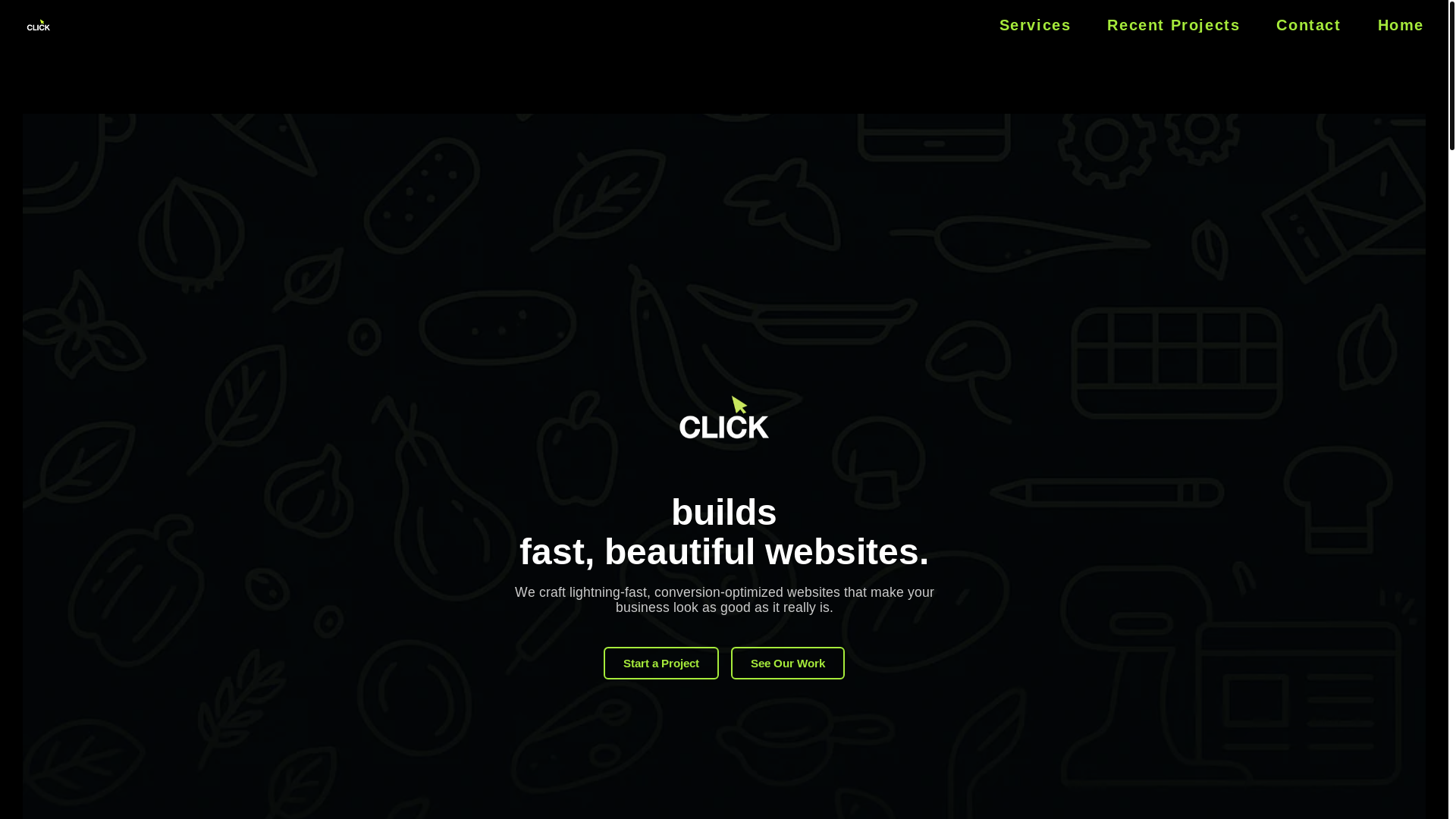 website screenshot of https://clickmade.ca/