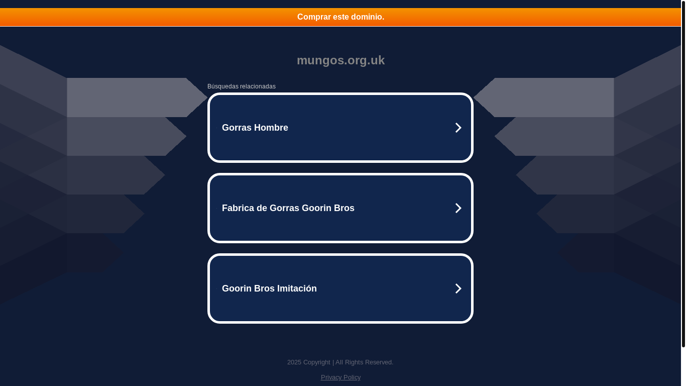website screenshot of https://back.mungos.org.uk