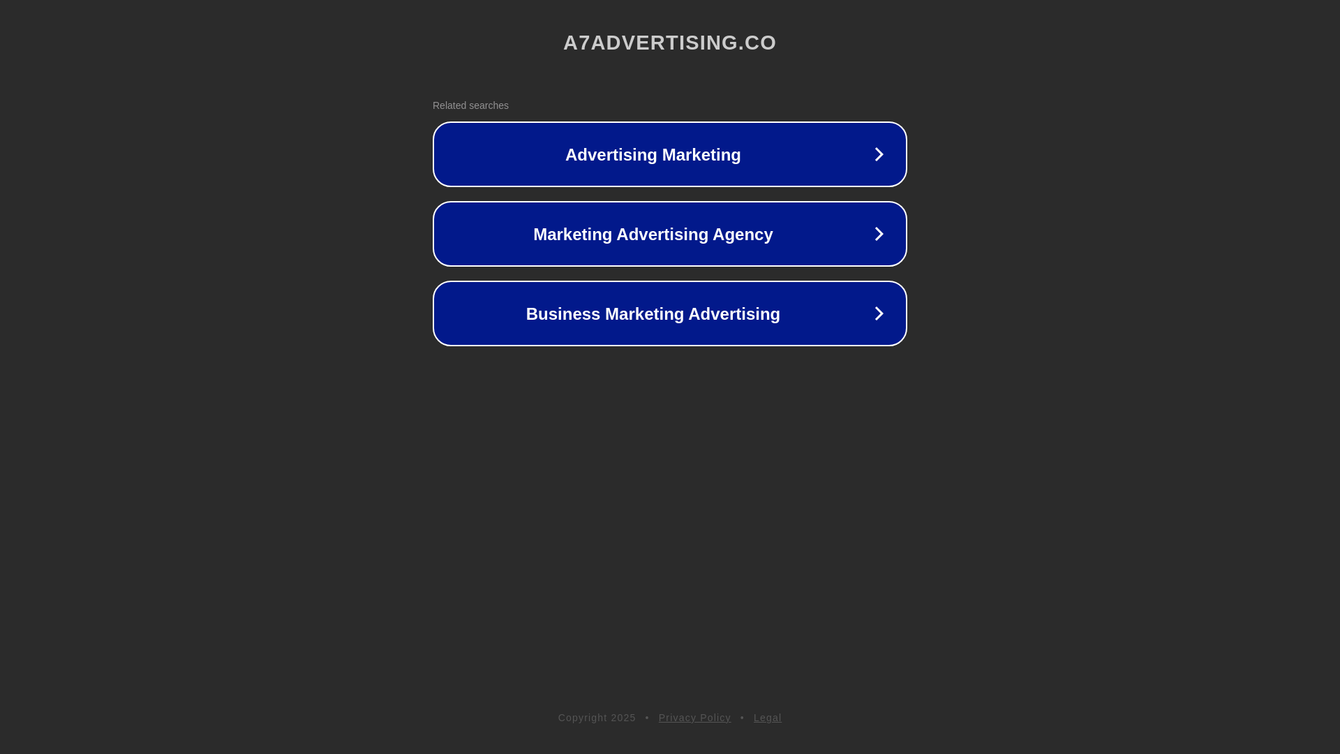 website screenshot of https://a7advertising.co/