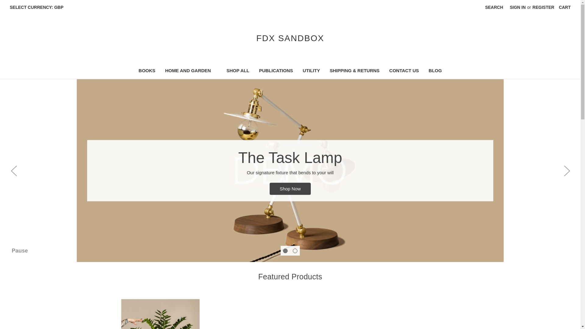 website screenshot of https://fdxsandbox.com/