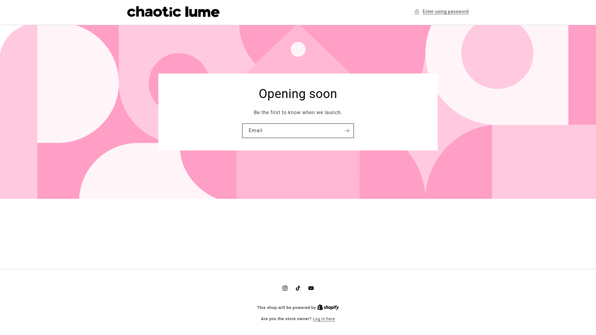 website screenshot of https://chaoticlume.com/