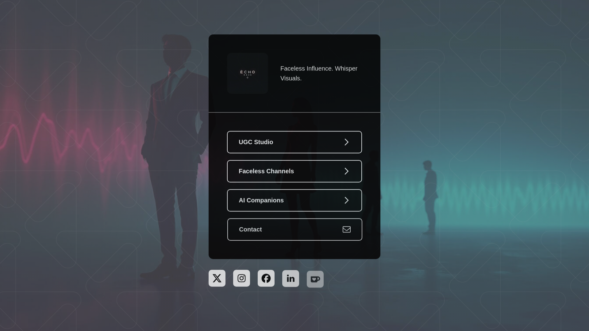 website screenshot of https://echohaus.io/