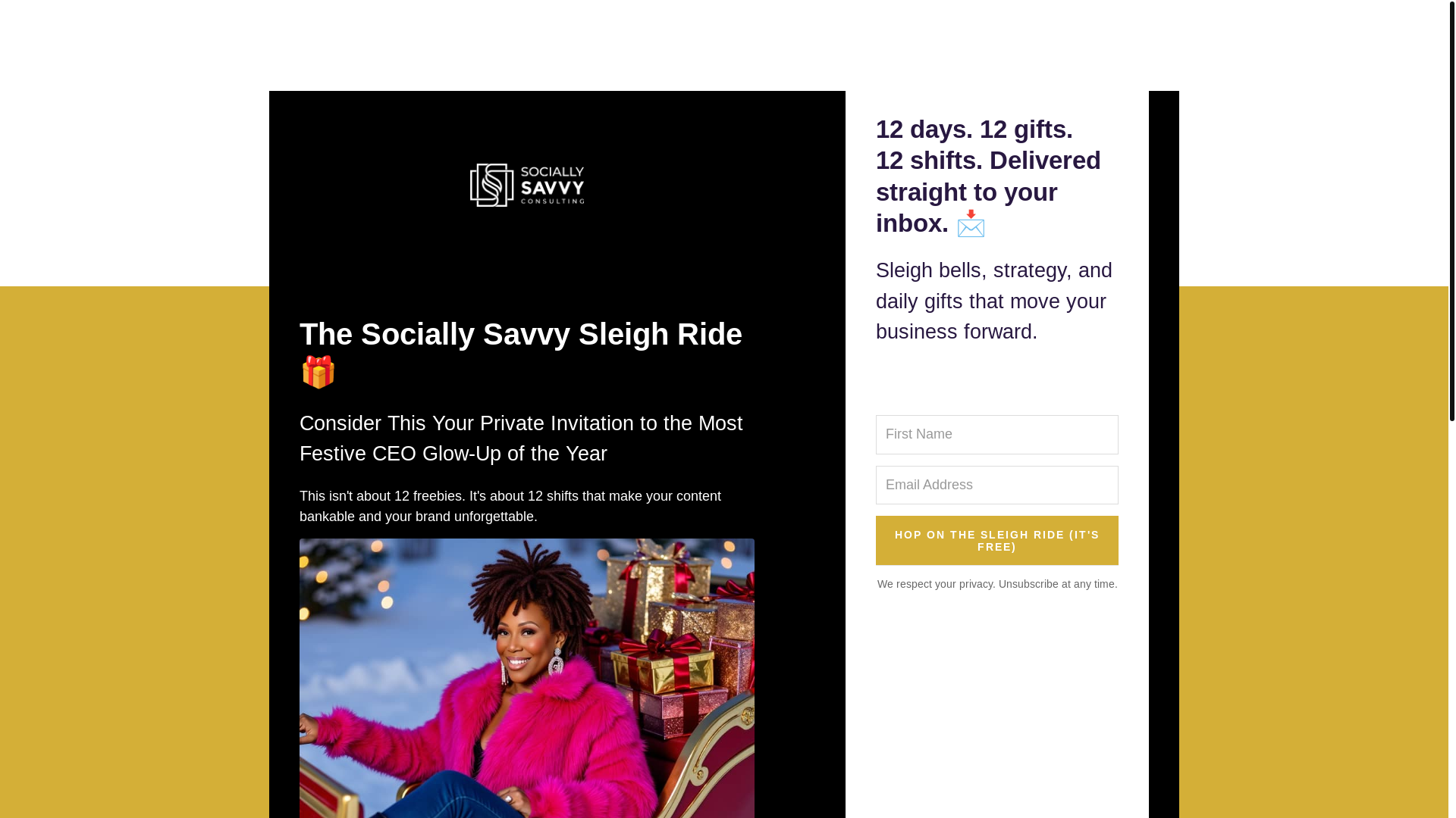 website screenshot of https://savvysleighride.com/