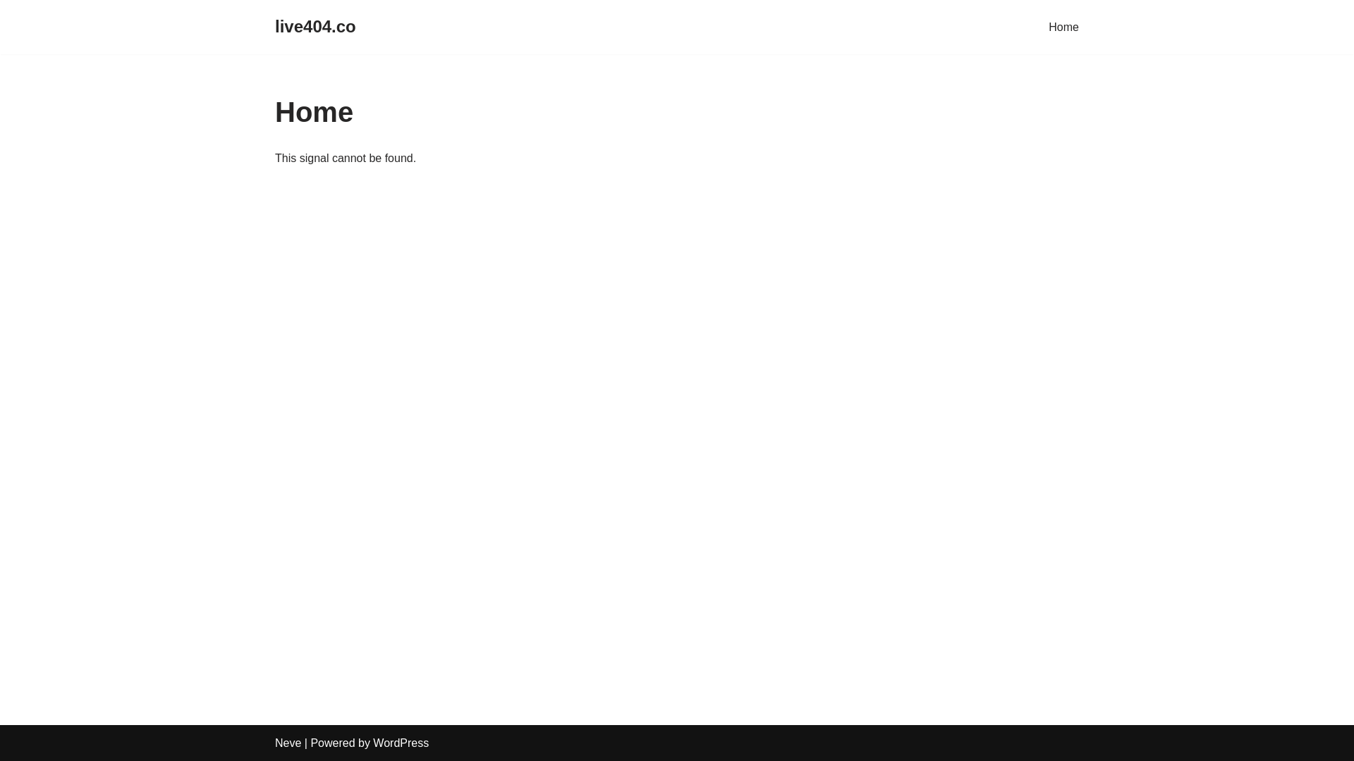 website screenshot of https://live404.co/