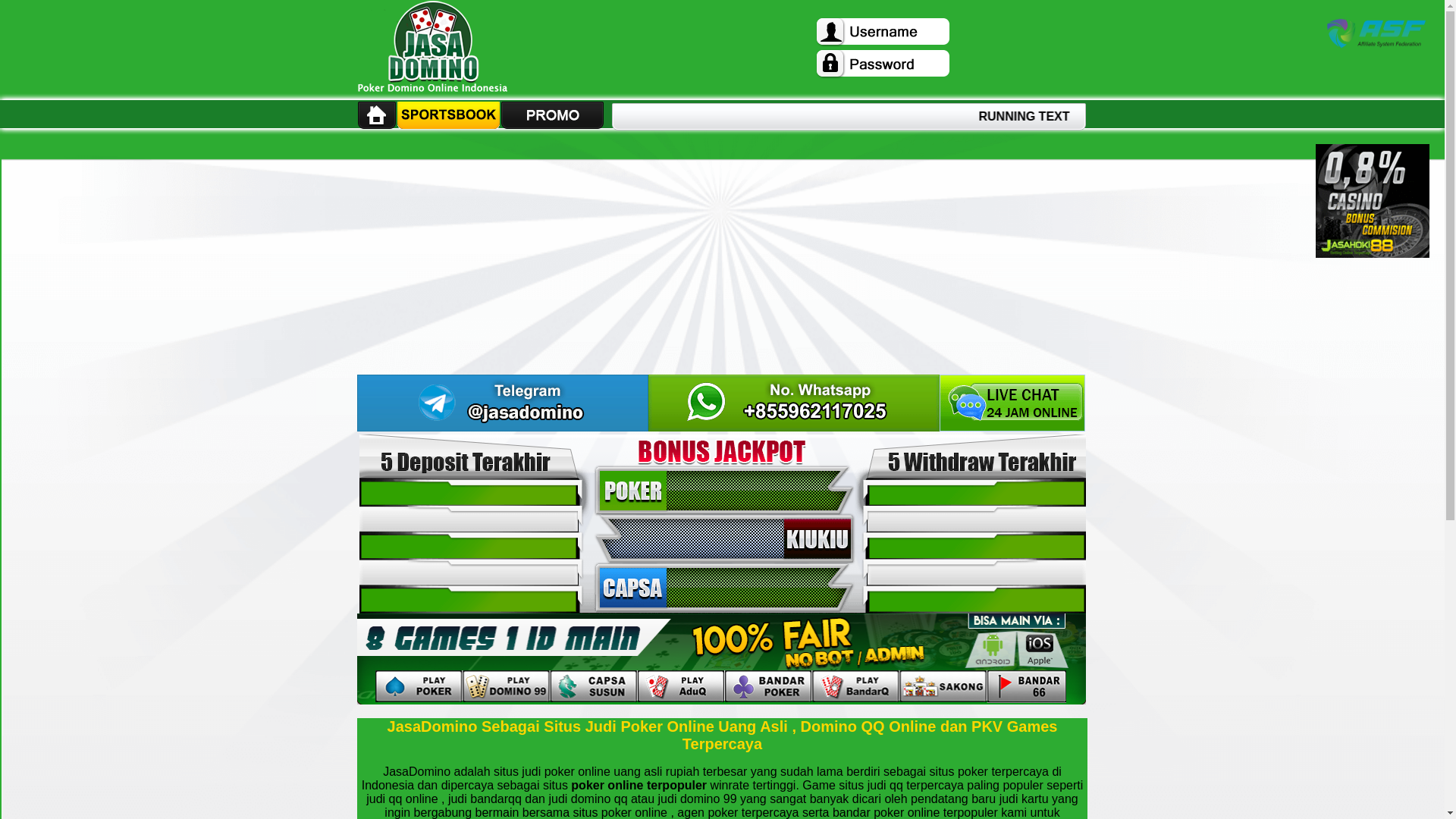 website screenshot of https://jasadomino111.boats/