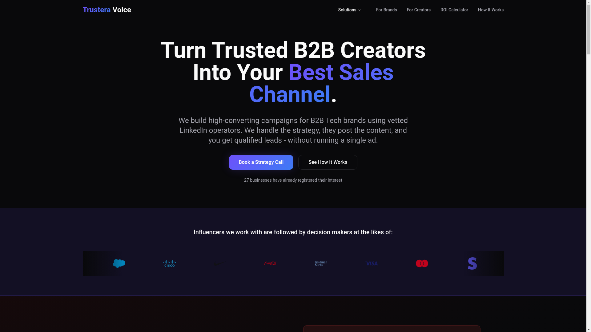 website screenshot of https://nowtrusteravoice.org/