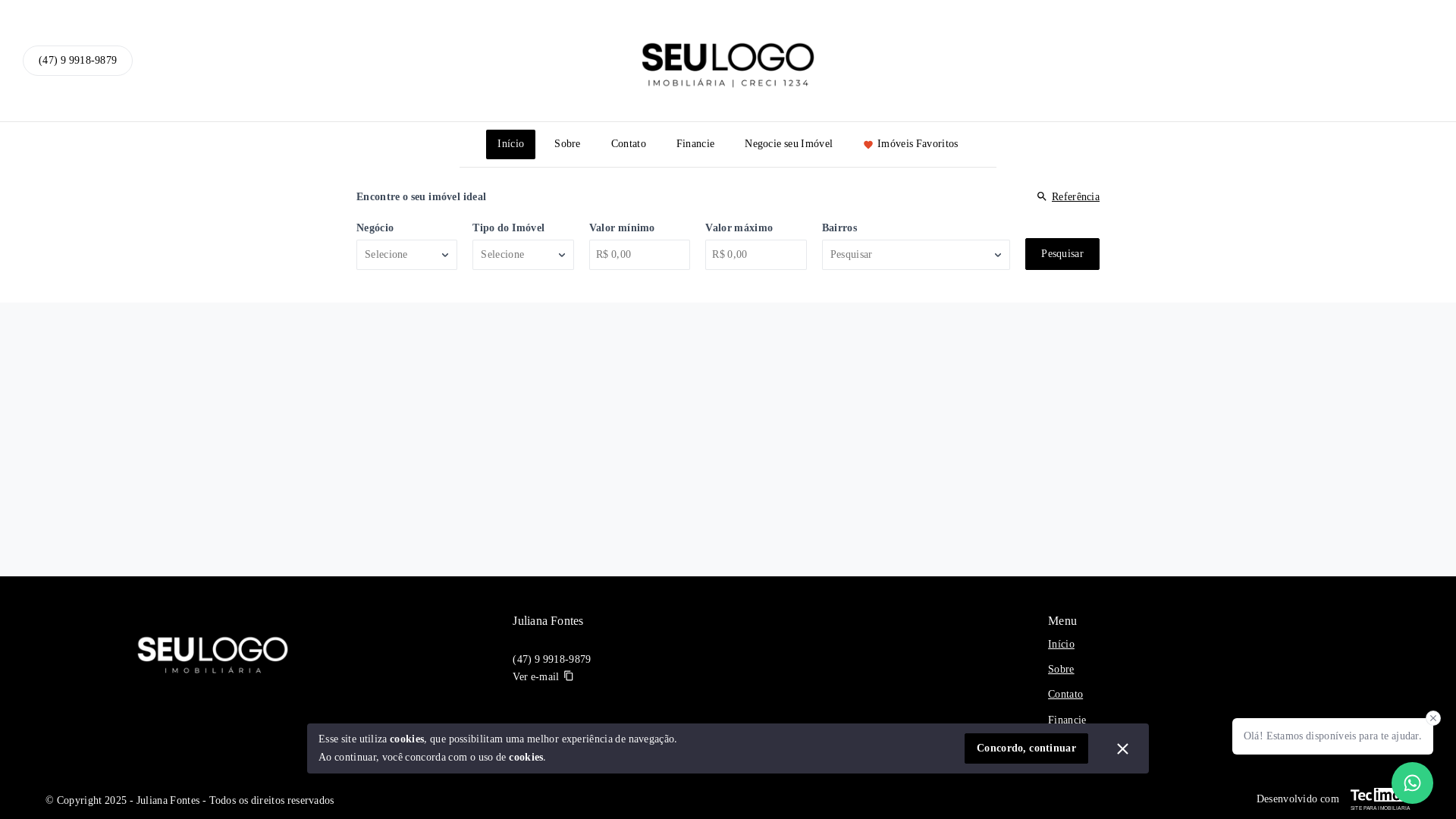 website screenshot of https://tulioimoveisrurais.com.br/