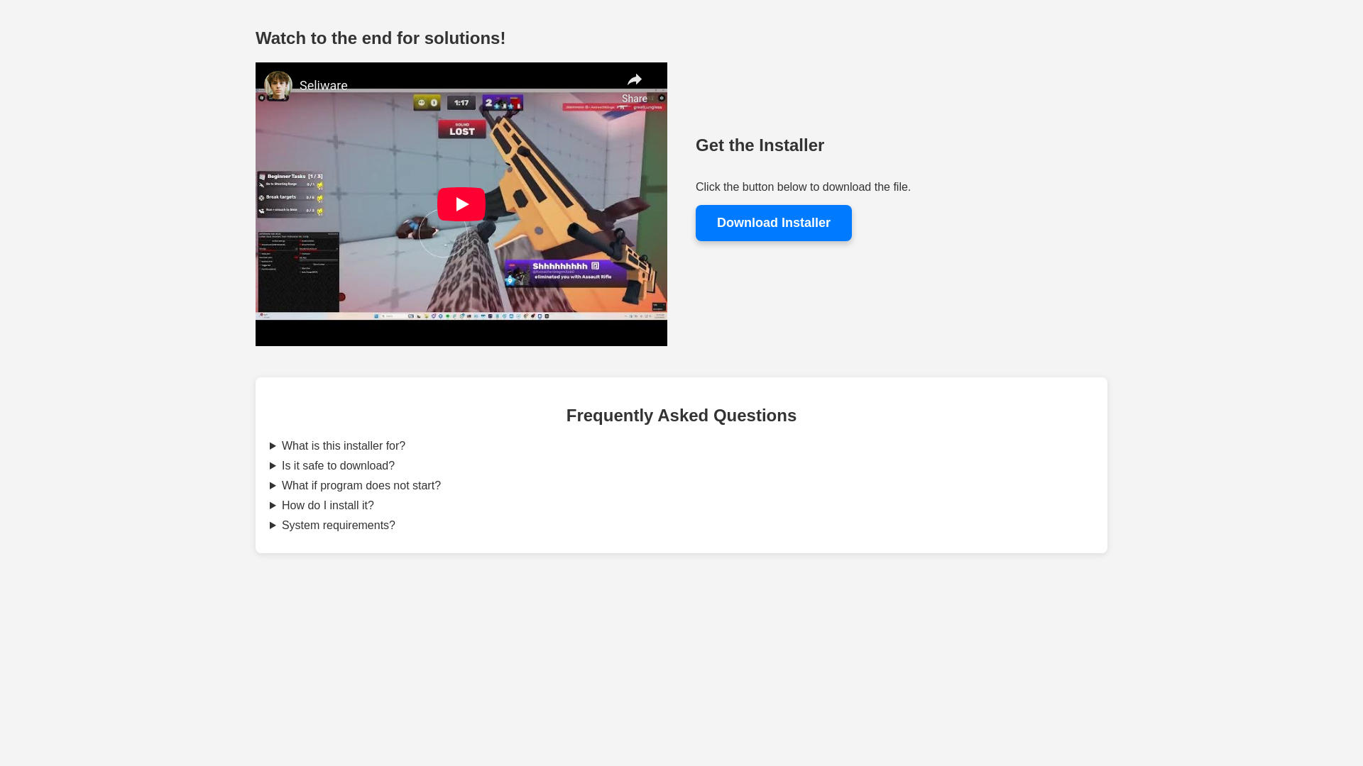 website screenshot of https://seliware.org/