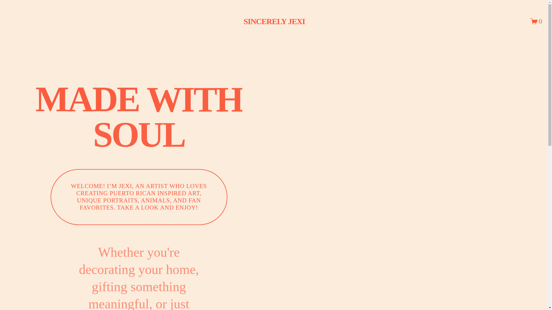 website screenshot of https://sincerelyjexi.com/