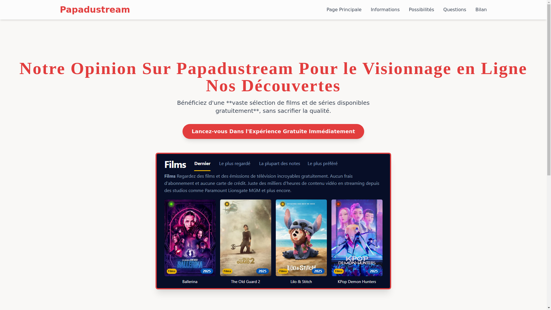 website screenshot of https://papadustream-1fdn.pages.dev/