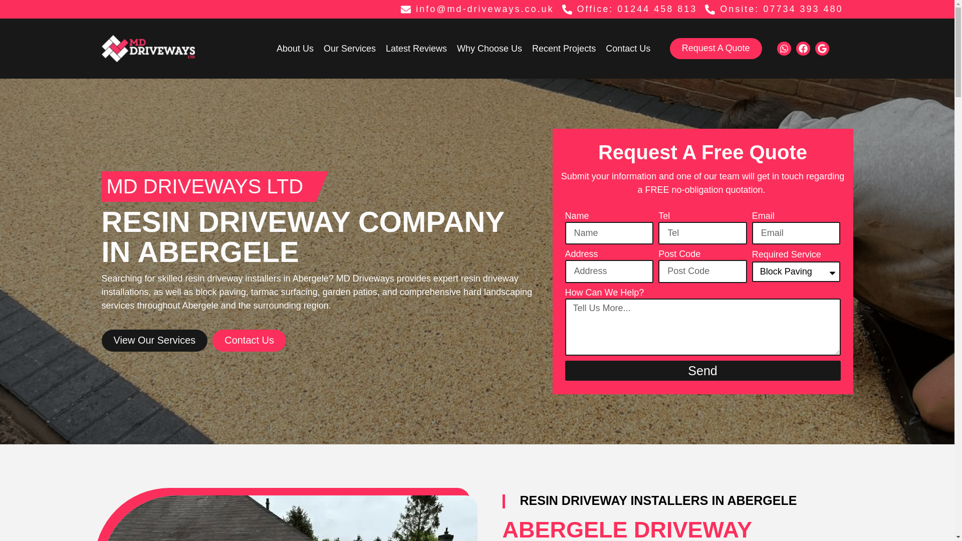 website screenshot of https://resindrivewayskinmelbay.co.uk/