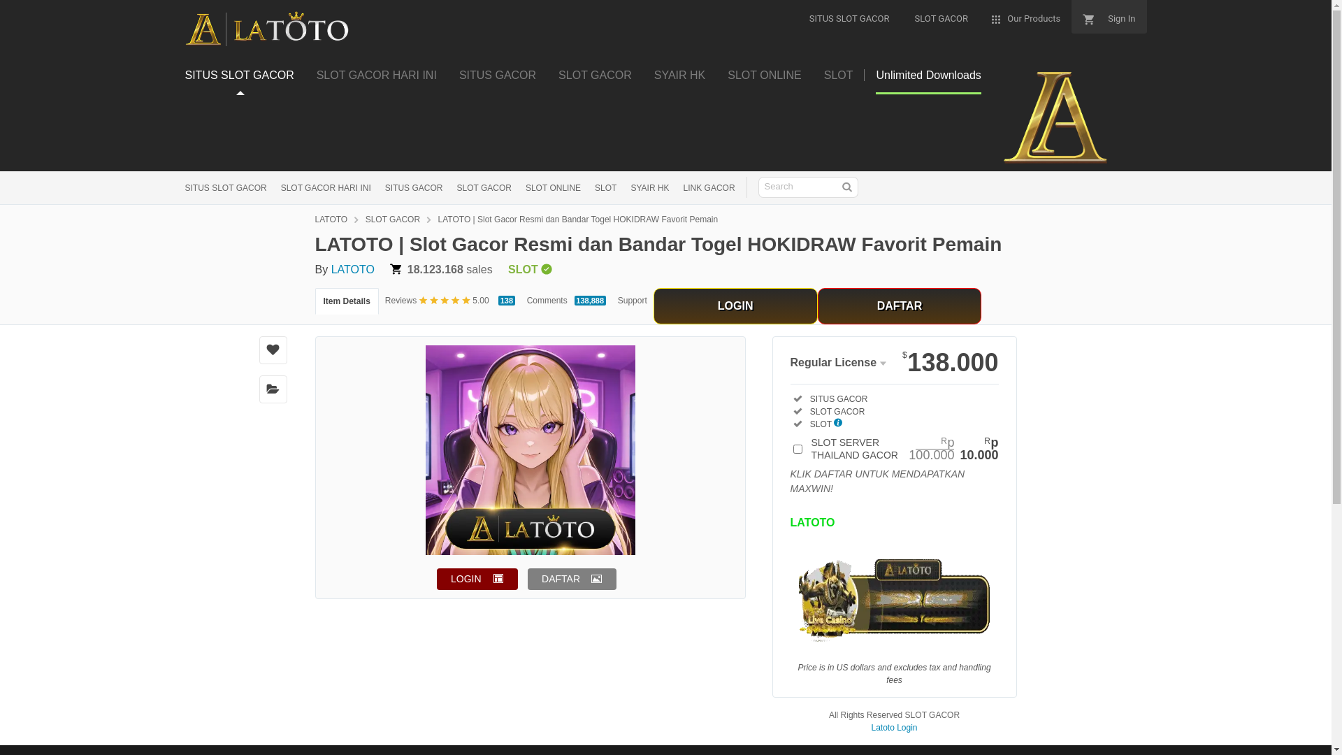 website screenshot of https://latoto-id.com/