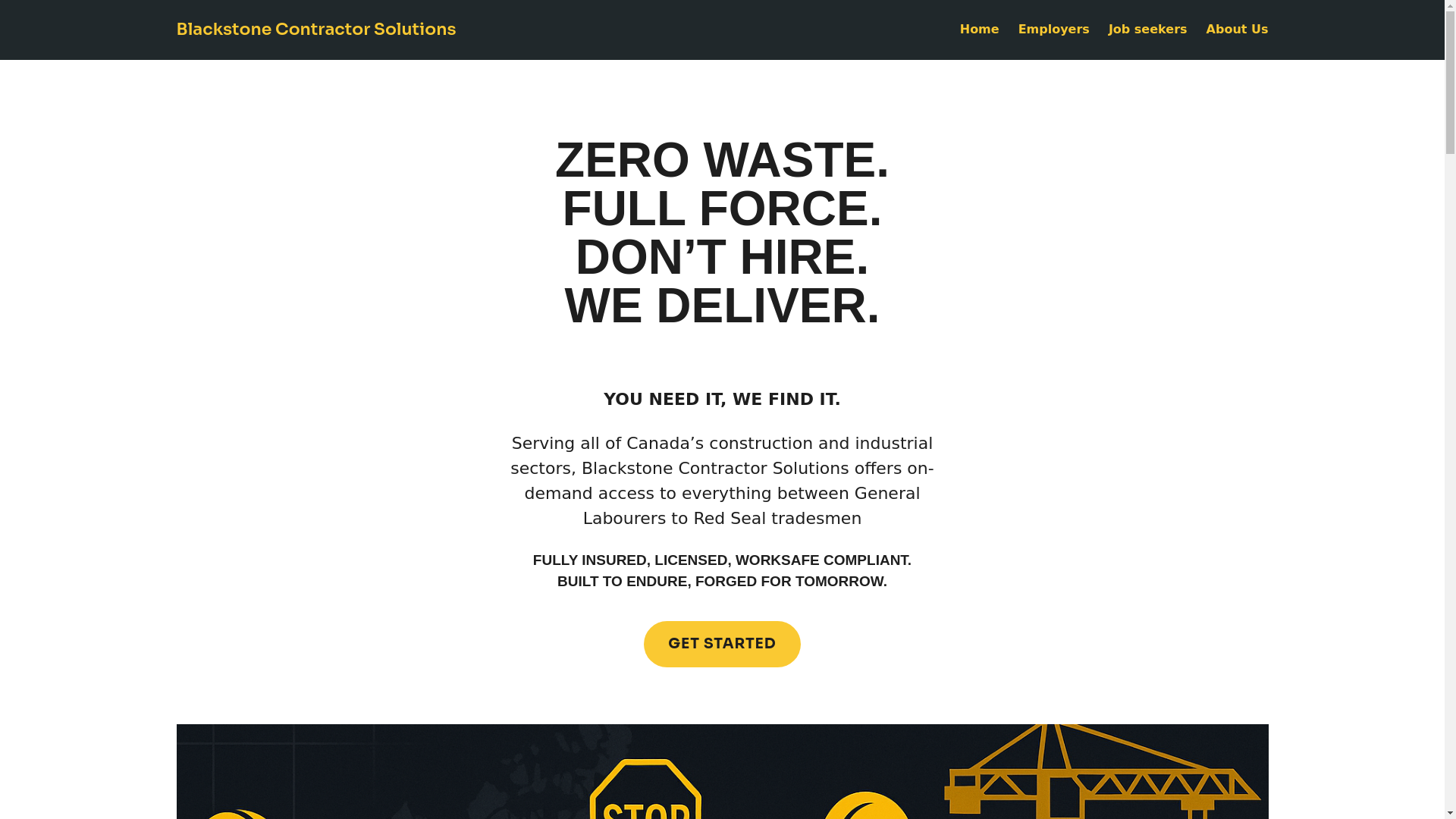 website screenshot of https://blackstonehr.ca/