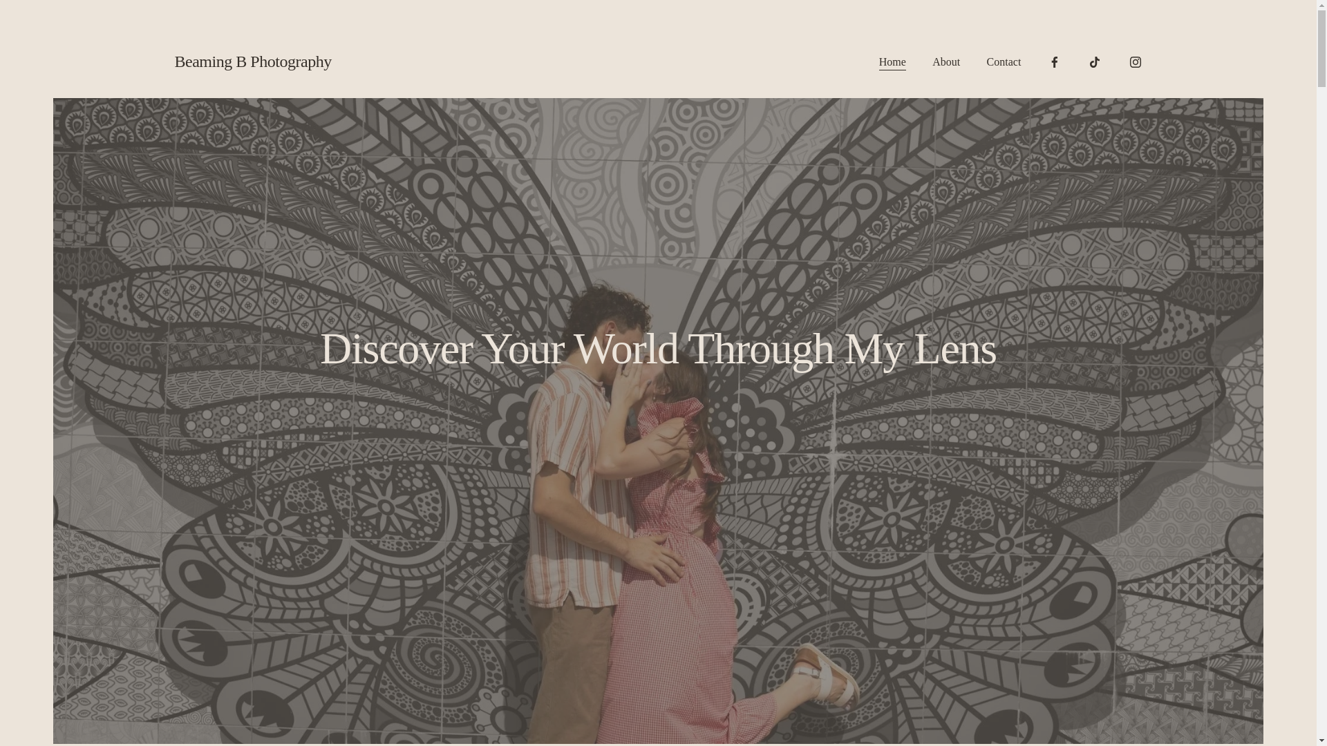 website screenshot of https://beamingbphotography.com/