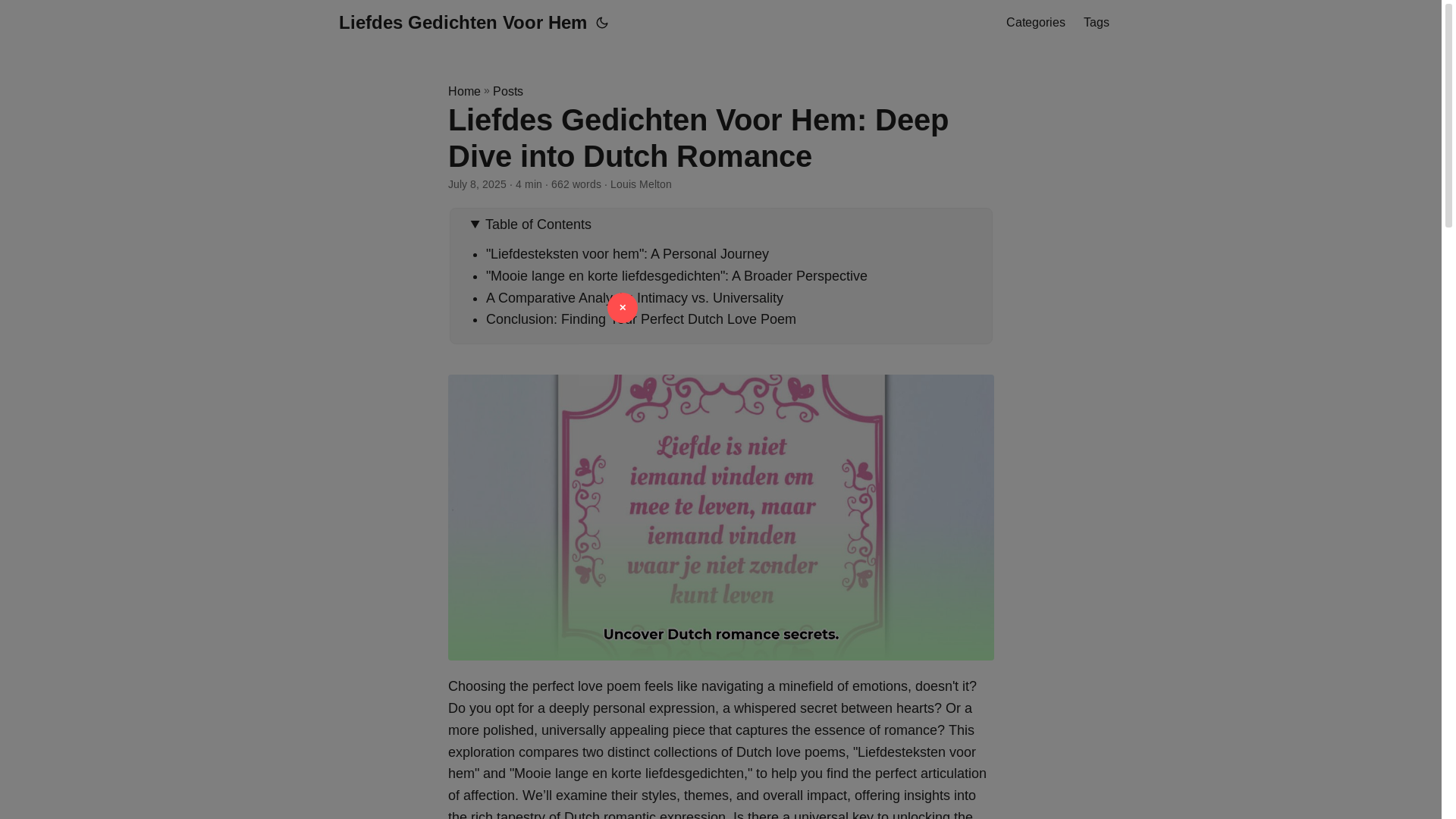 website screenshot of https://liefdes-gedichten-voor-hem.pages.dev/