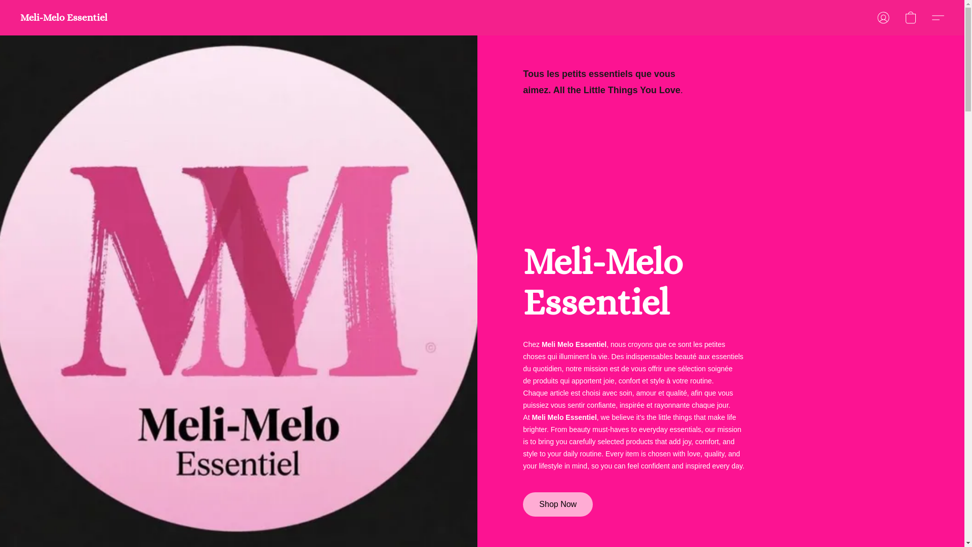 website screenshot of https://melimeloessentiel.com/