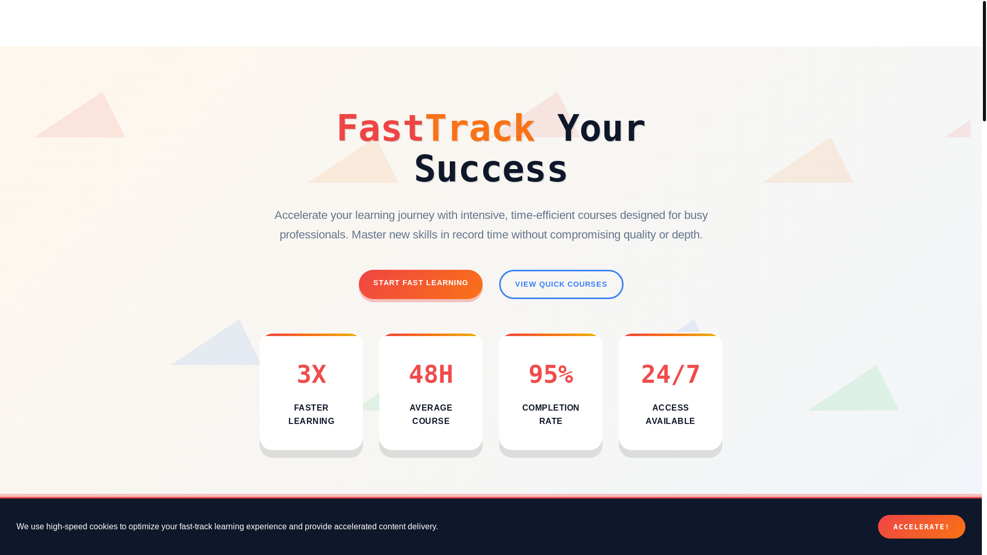 website screenshot of https://fasttrackedu.uk/