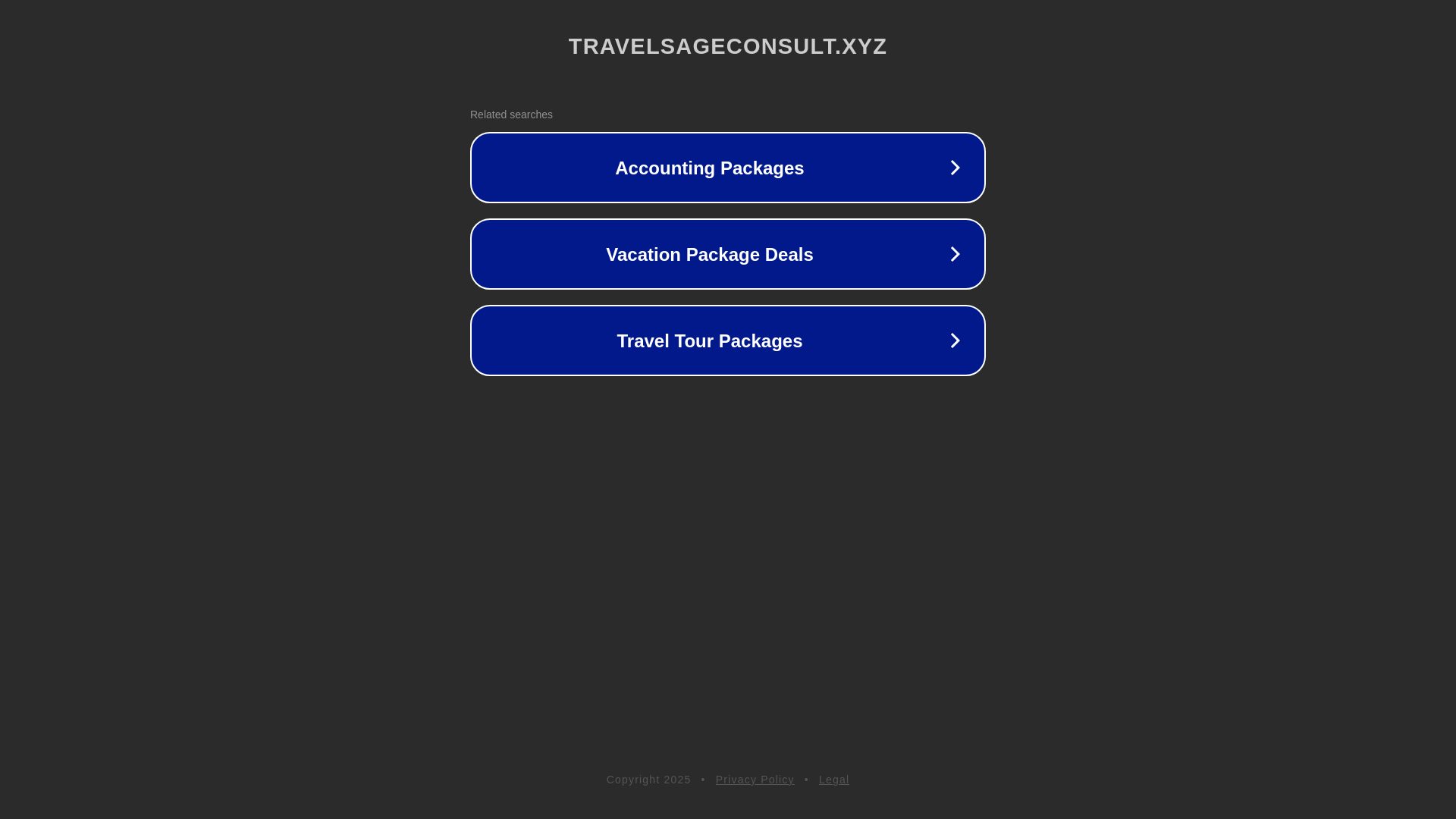 website screenshot of https://travelsageconsult.xyz/