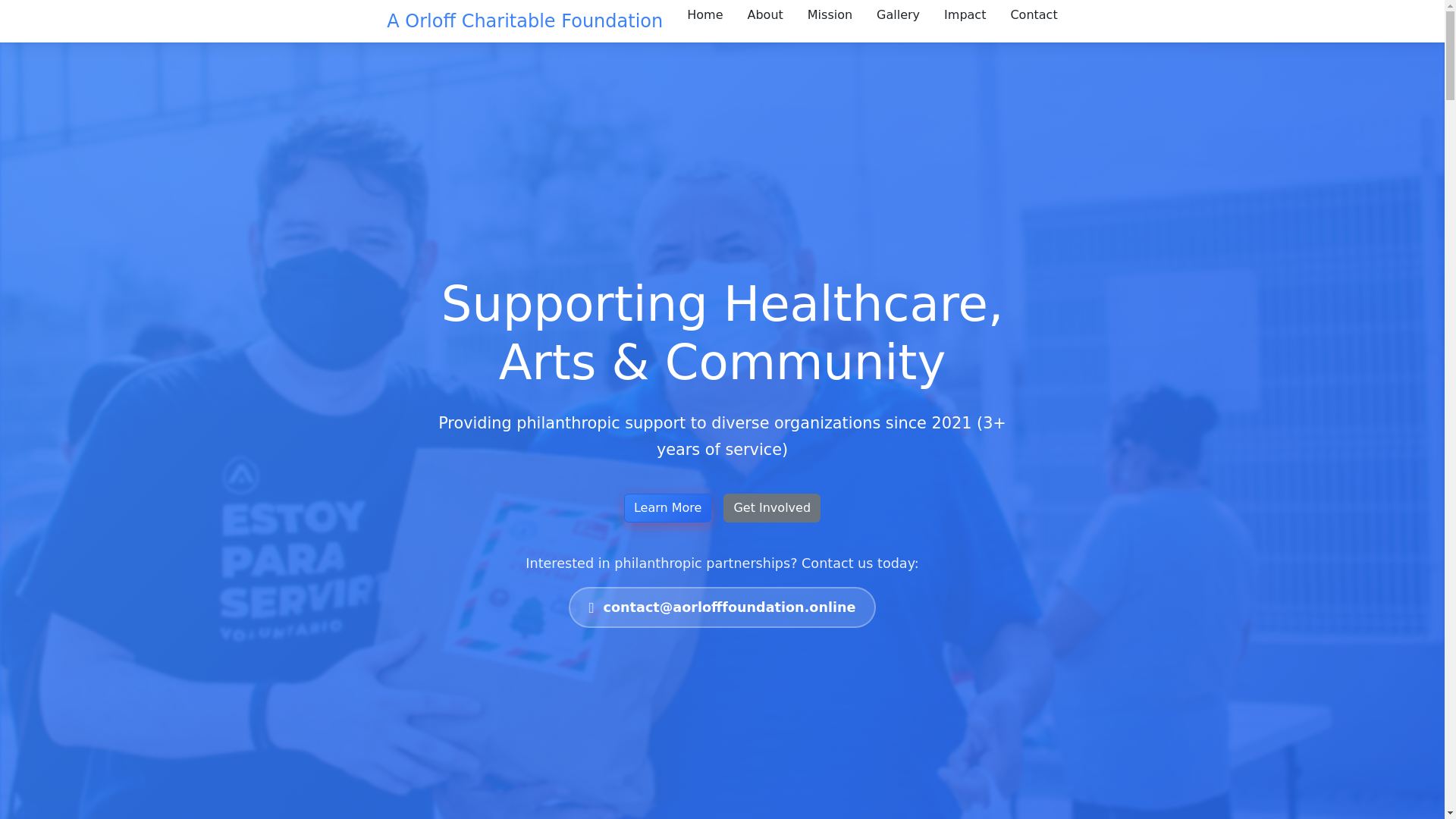website screenshot of https://aorloffcharitablefoundation.pages.dev/