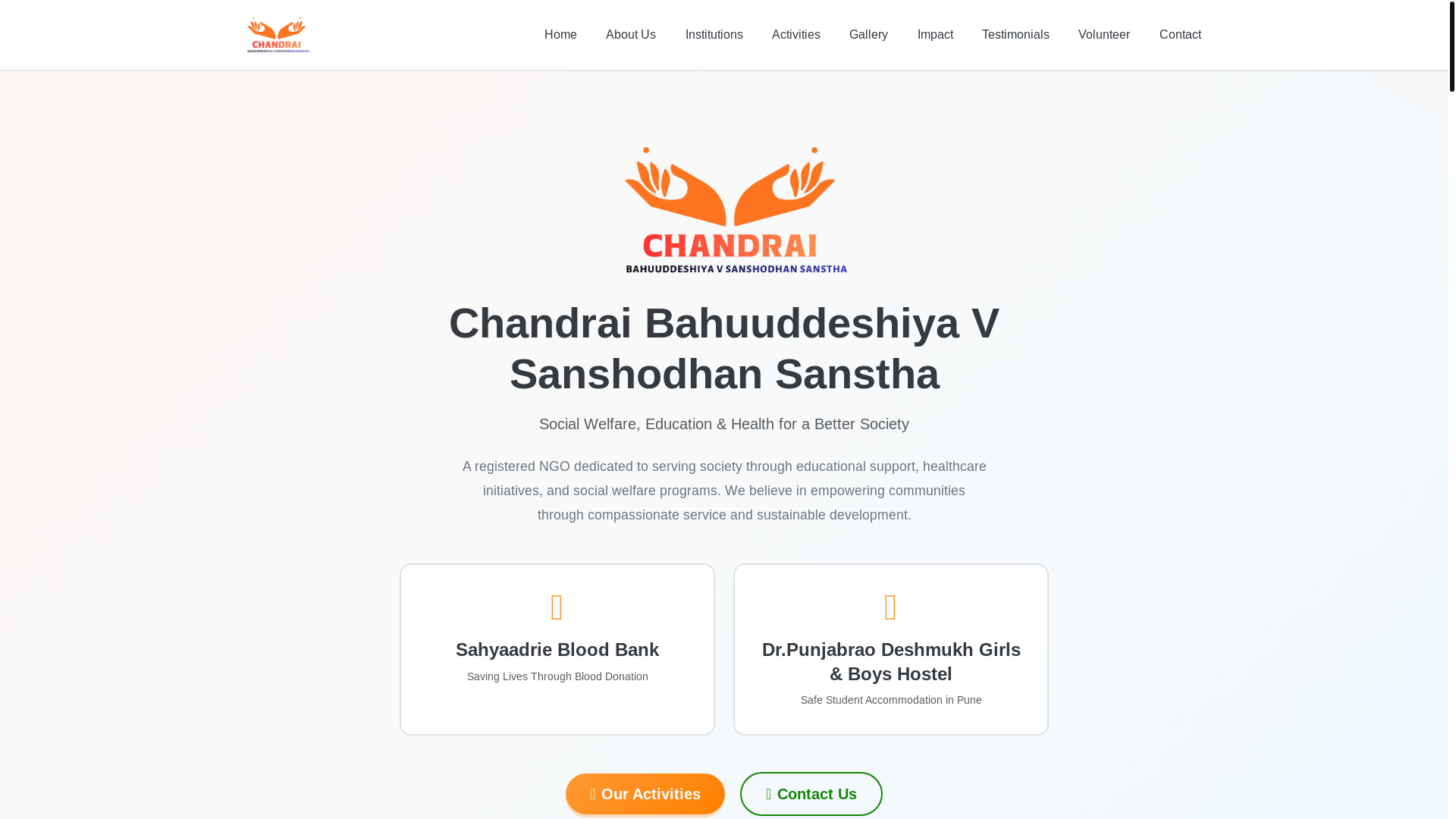 website screenshot of https://chandraingo.com/
