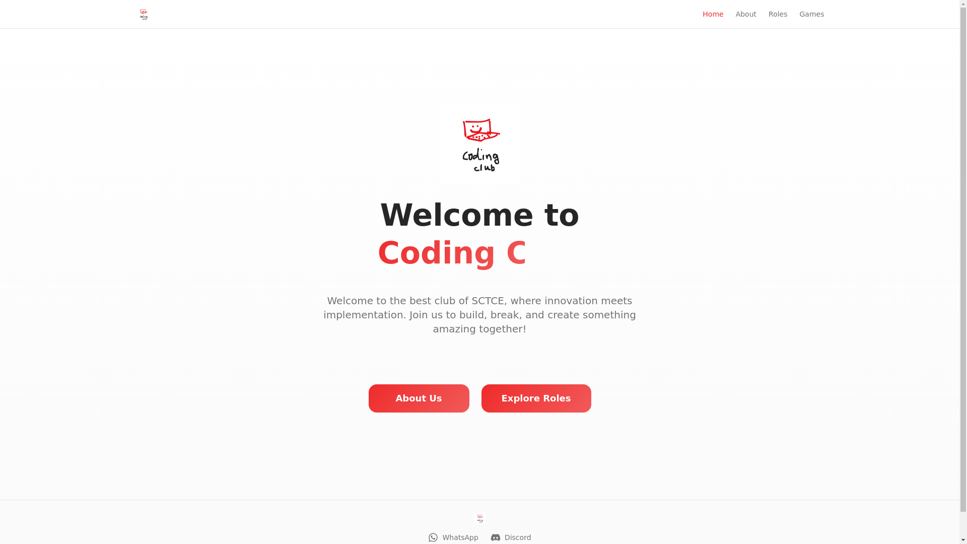website screenshot of https://sctcoding.club/