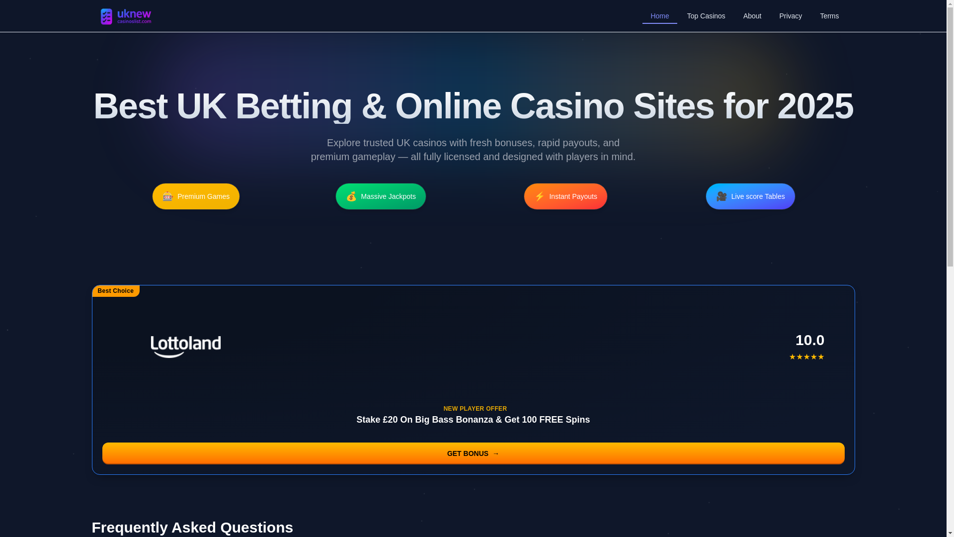 website screenshot of https://newonlinecasino-uk.com/