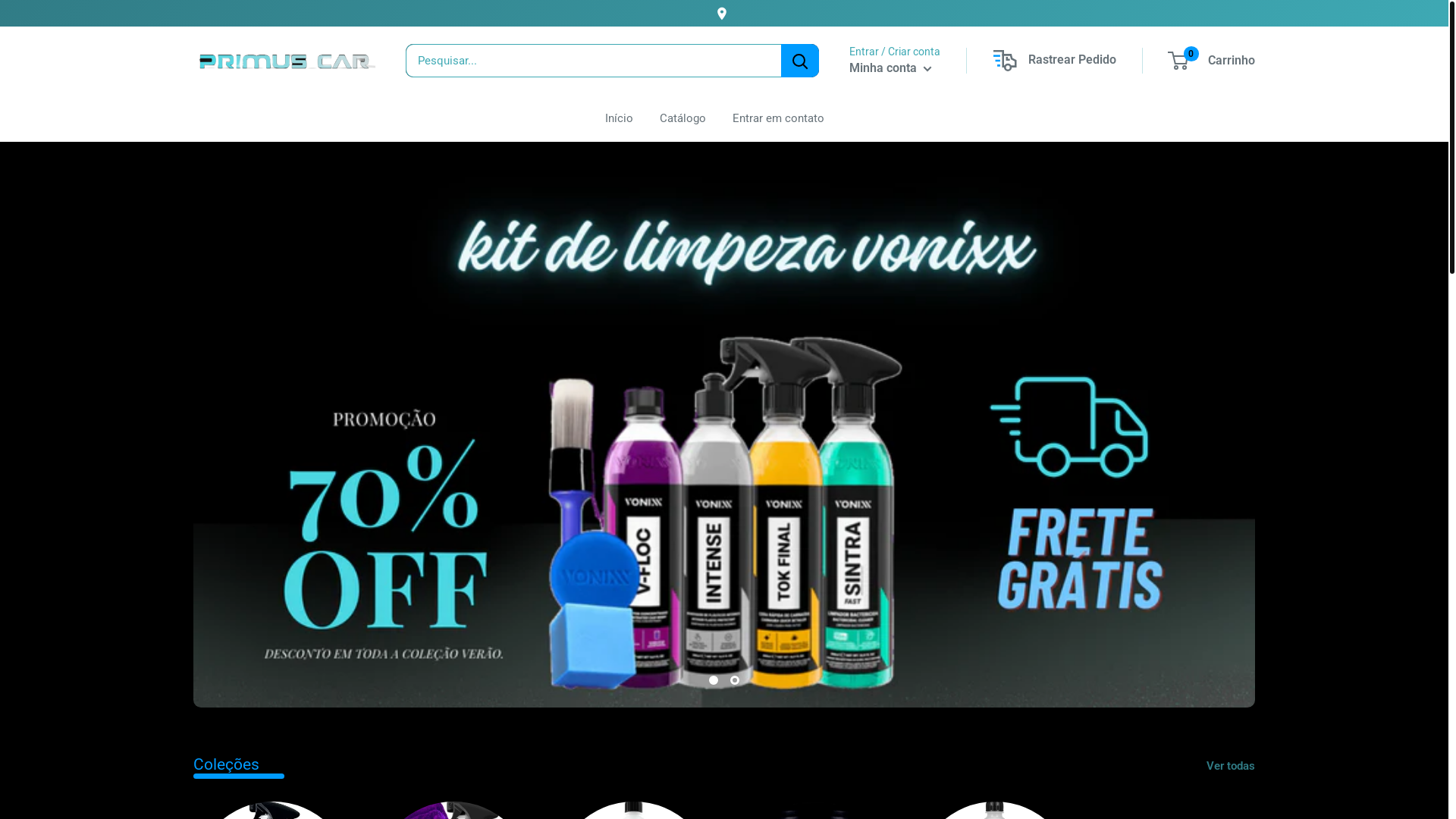 website screenshot of https://primuscar.store/