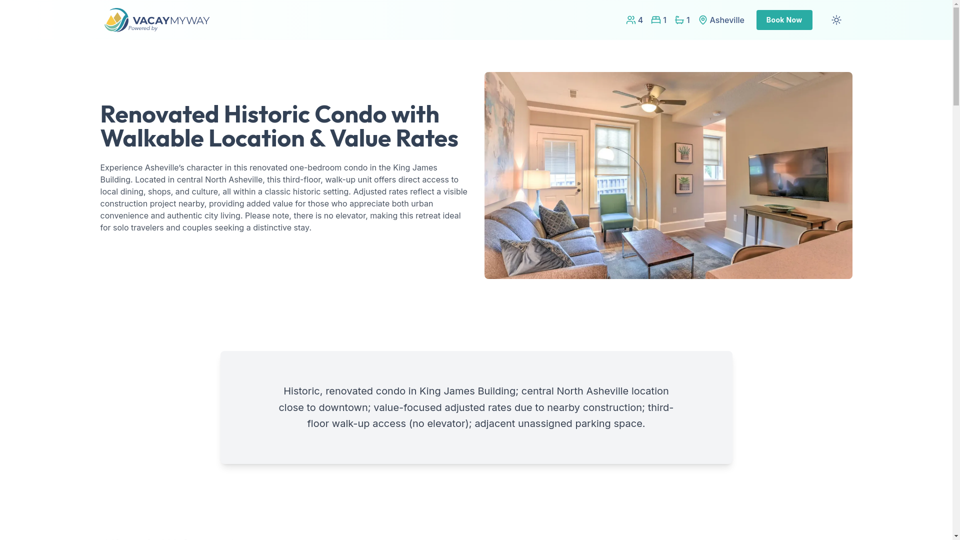 website screenshot of https://kingjamescharm.house/