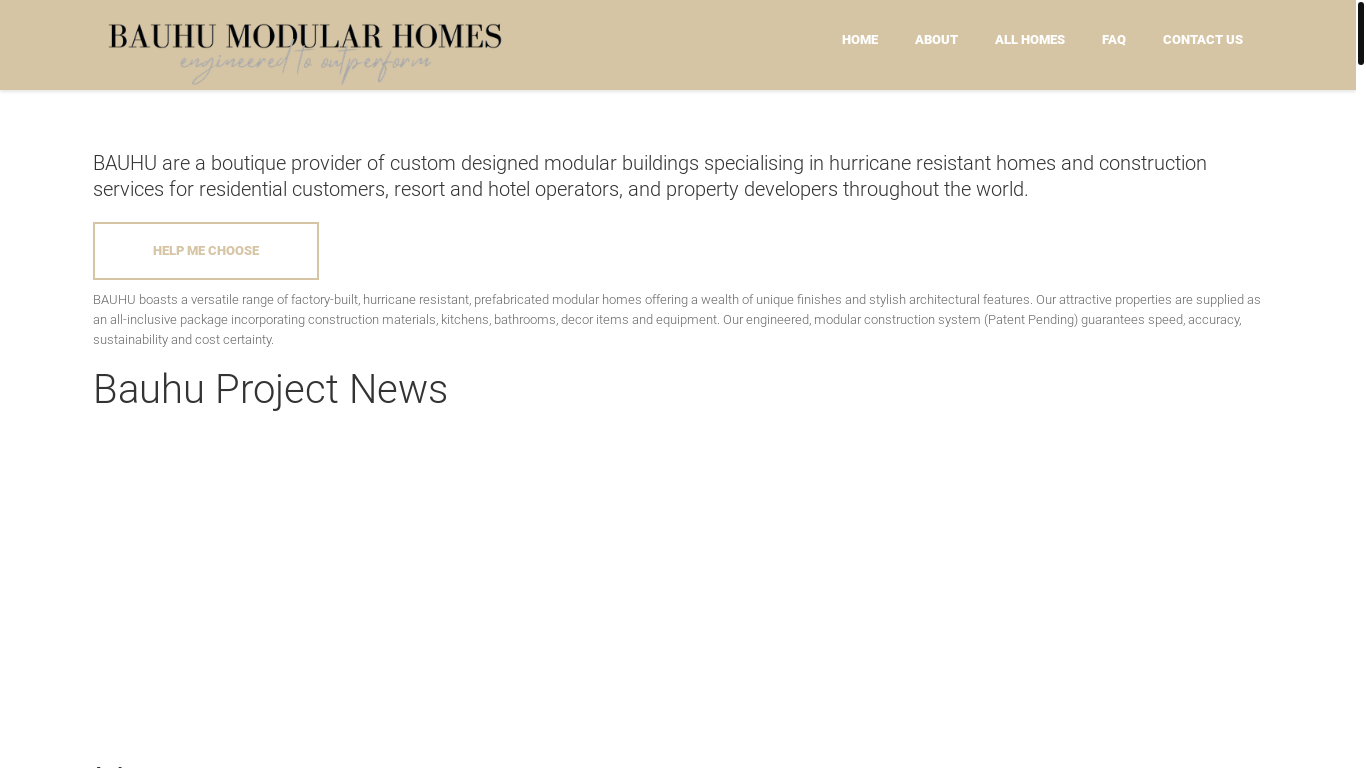 website screenshot of https://bauhu.com/