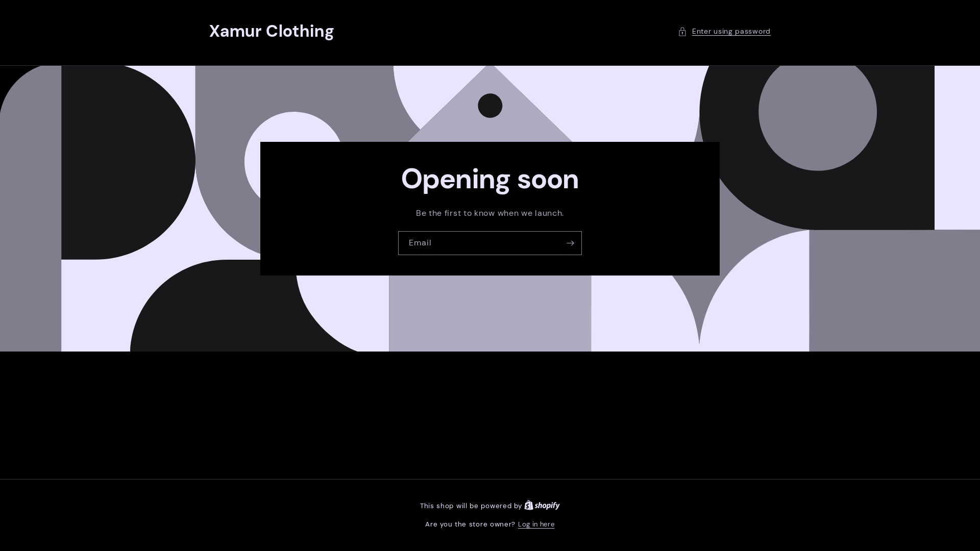 website screenshot of https://xamurclothing.shop/