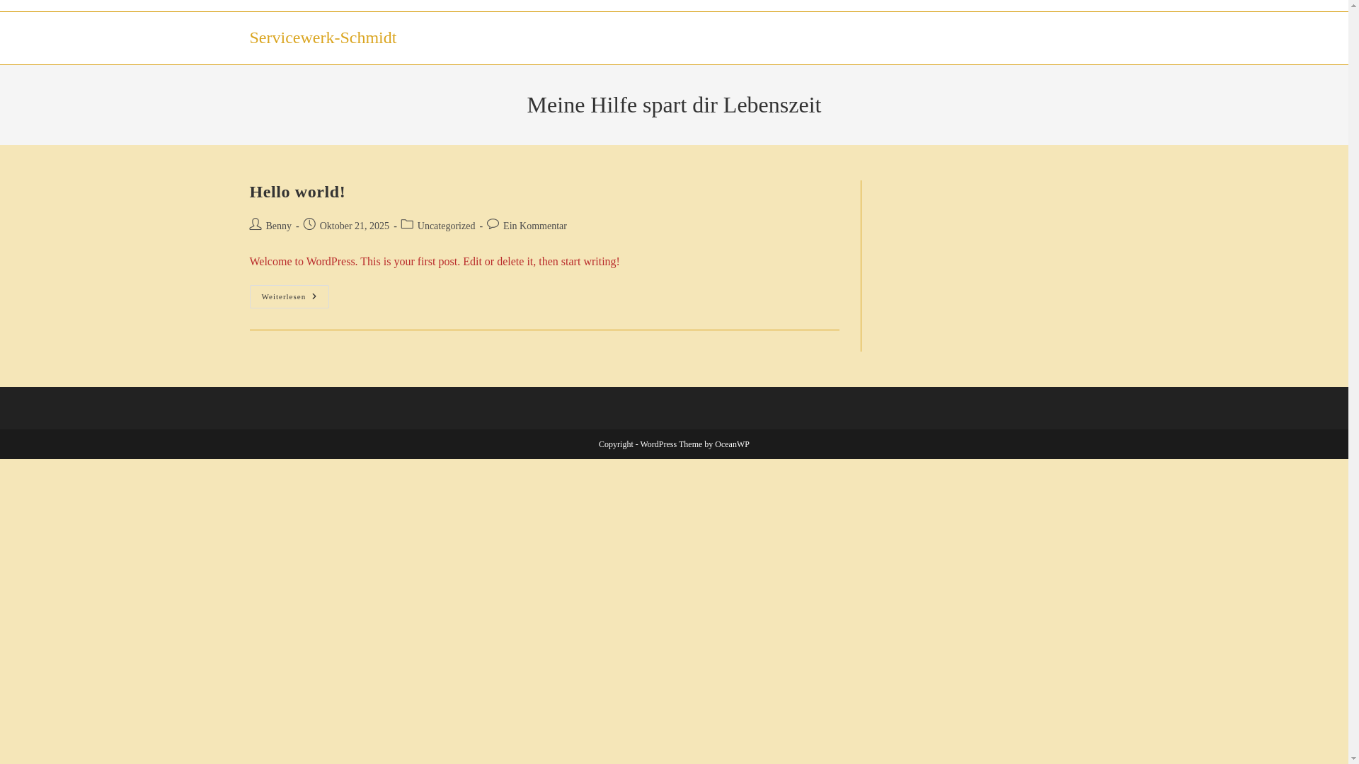 website screenshot of https://servicewerk-schmidt.de/