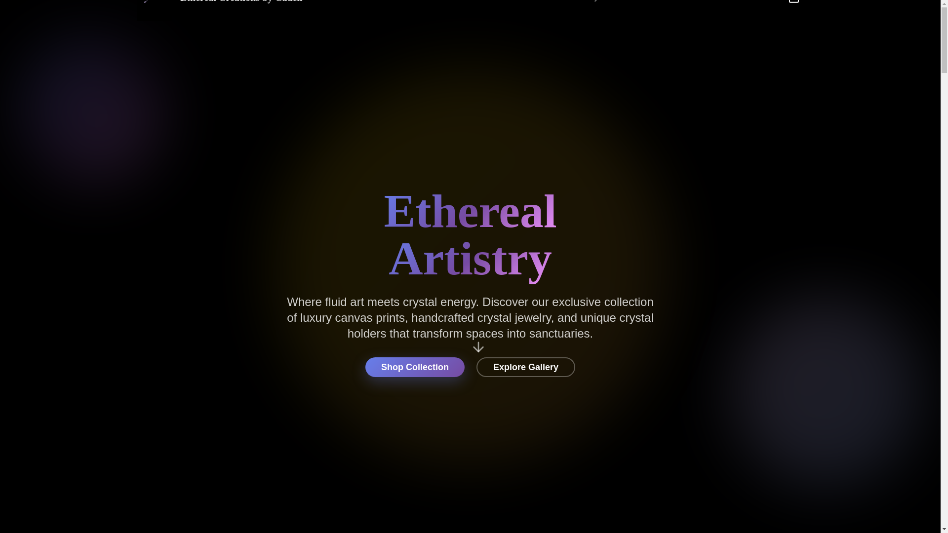 website screenshot of https://etherealcreationsbycadell.com/