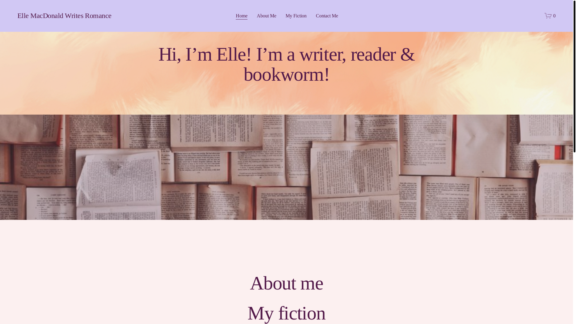 website screenshot of https://ellemacdonaldwritesromance.co.uk/