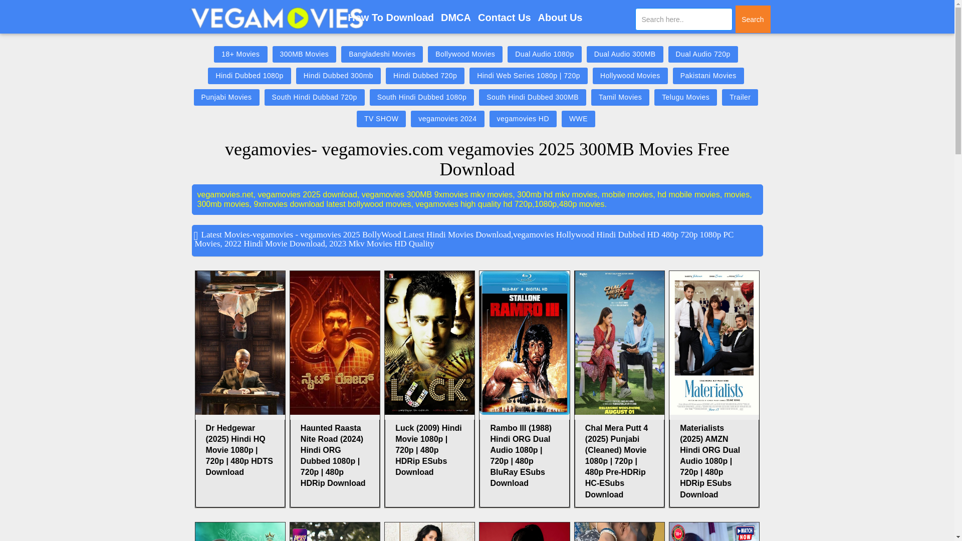 website screenshot of https://vegamoviies.diy/