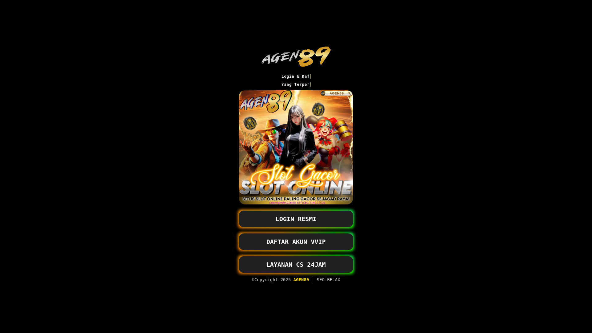 website screenshot of https://agen89-liveslot.pages.dev/