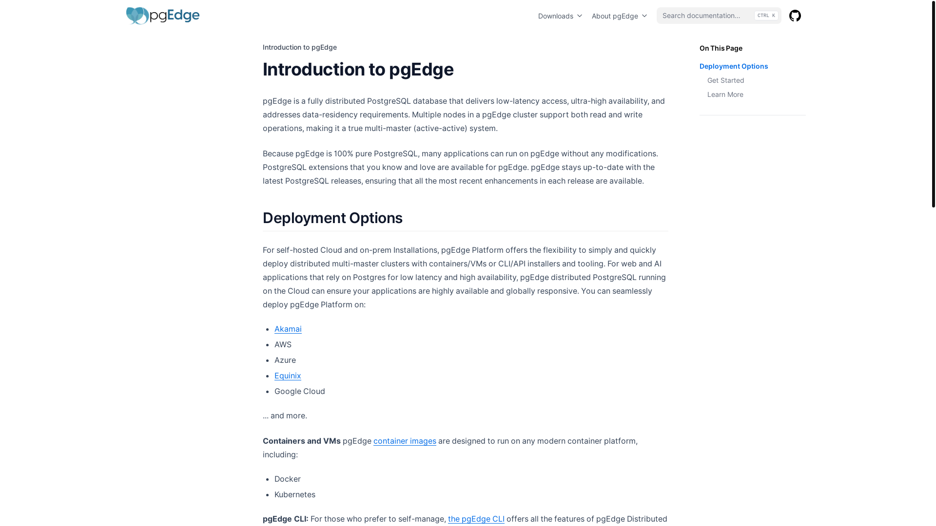 website screenshot of https://pgedge-docs-sandbox.pages.dev/