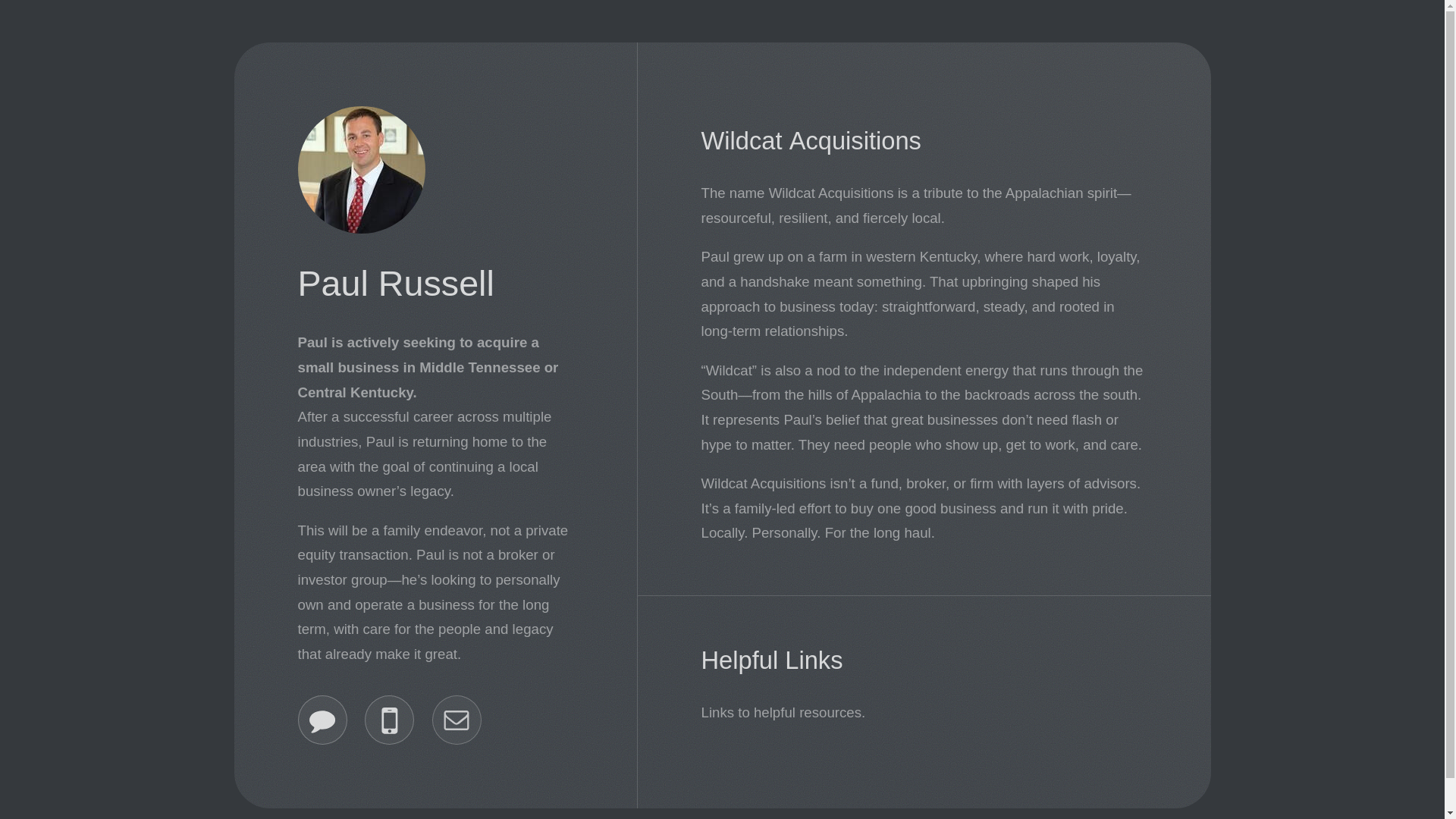 website screenshot of https://wildcatacquisitions.com/