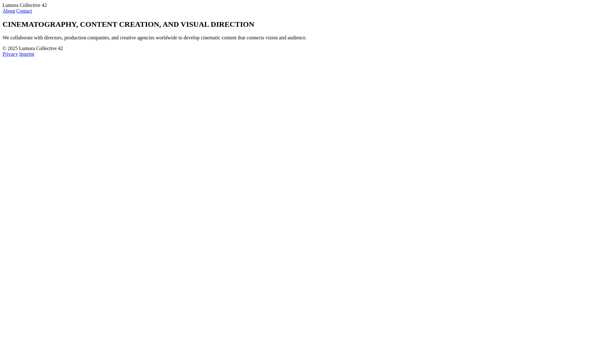 website screenshot of https://lumoracollective42.com/