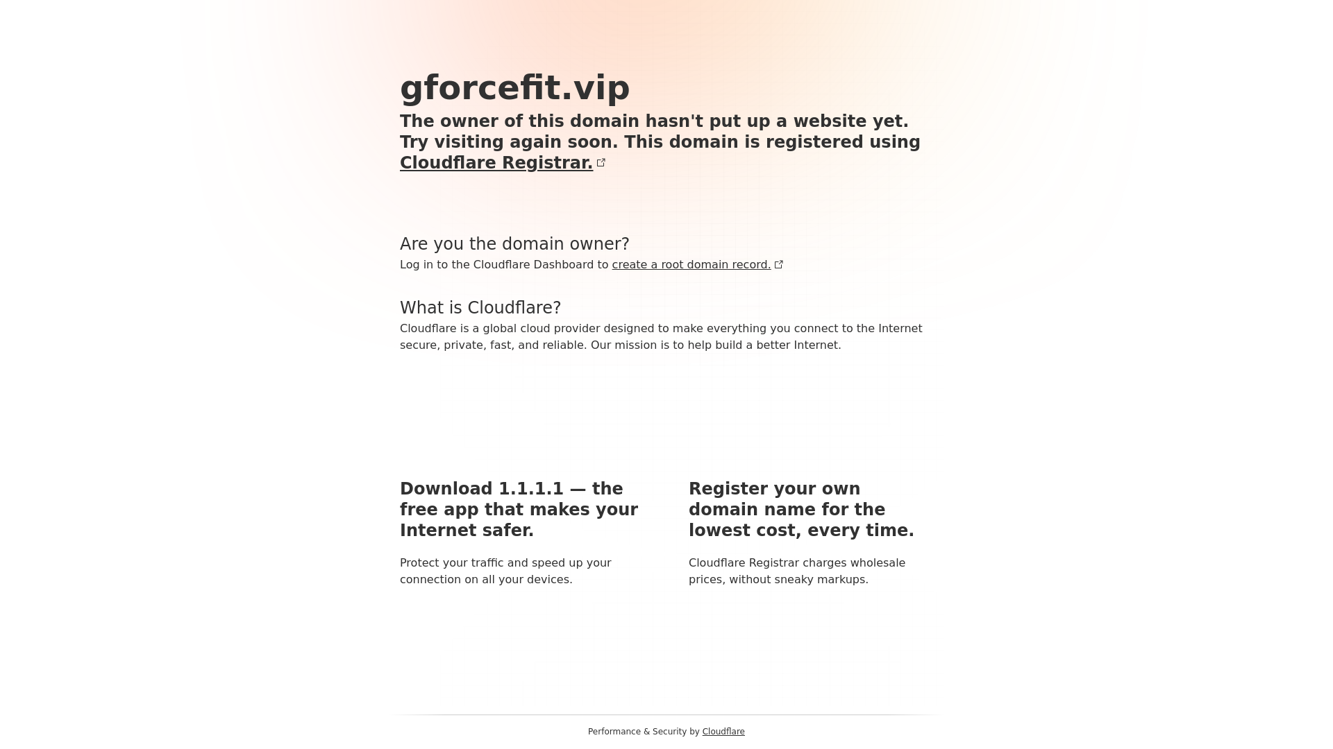 website screenshot of https://gforcefit.vip/