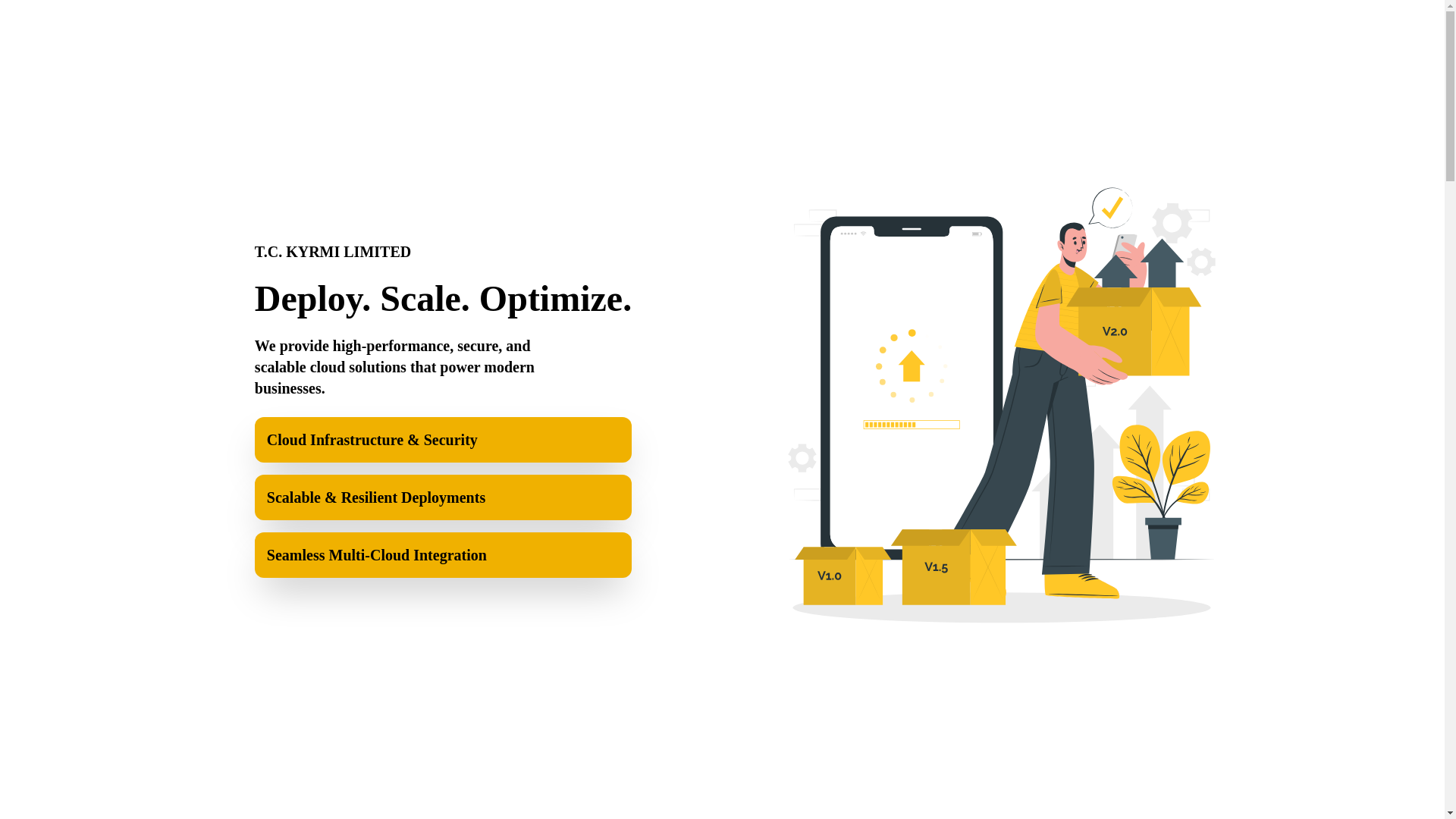 website screenshot of https://tckyrmilimited.com/