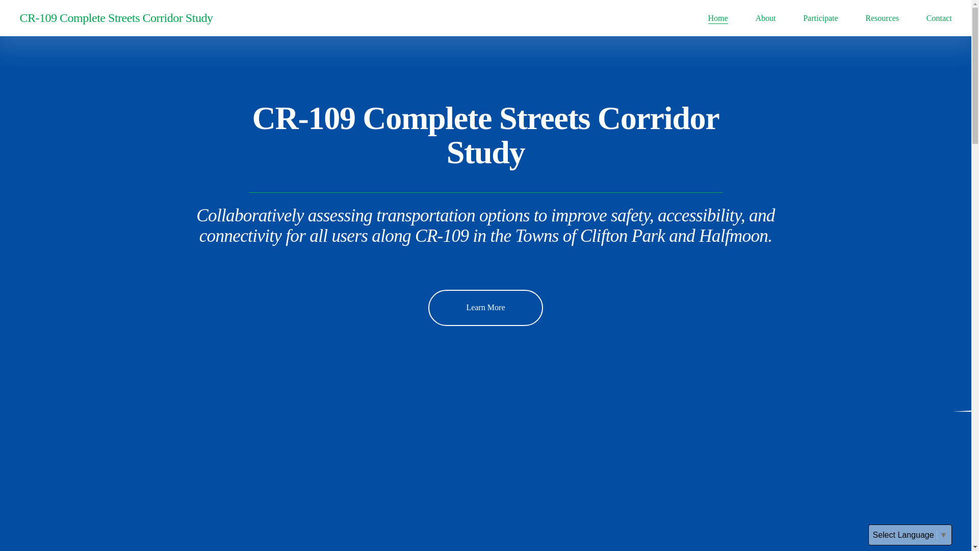 website screenshot of https://route109corridorstudy.org/