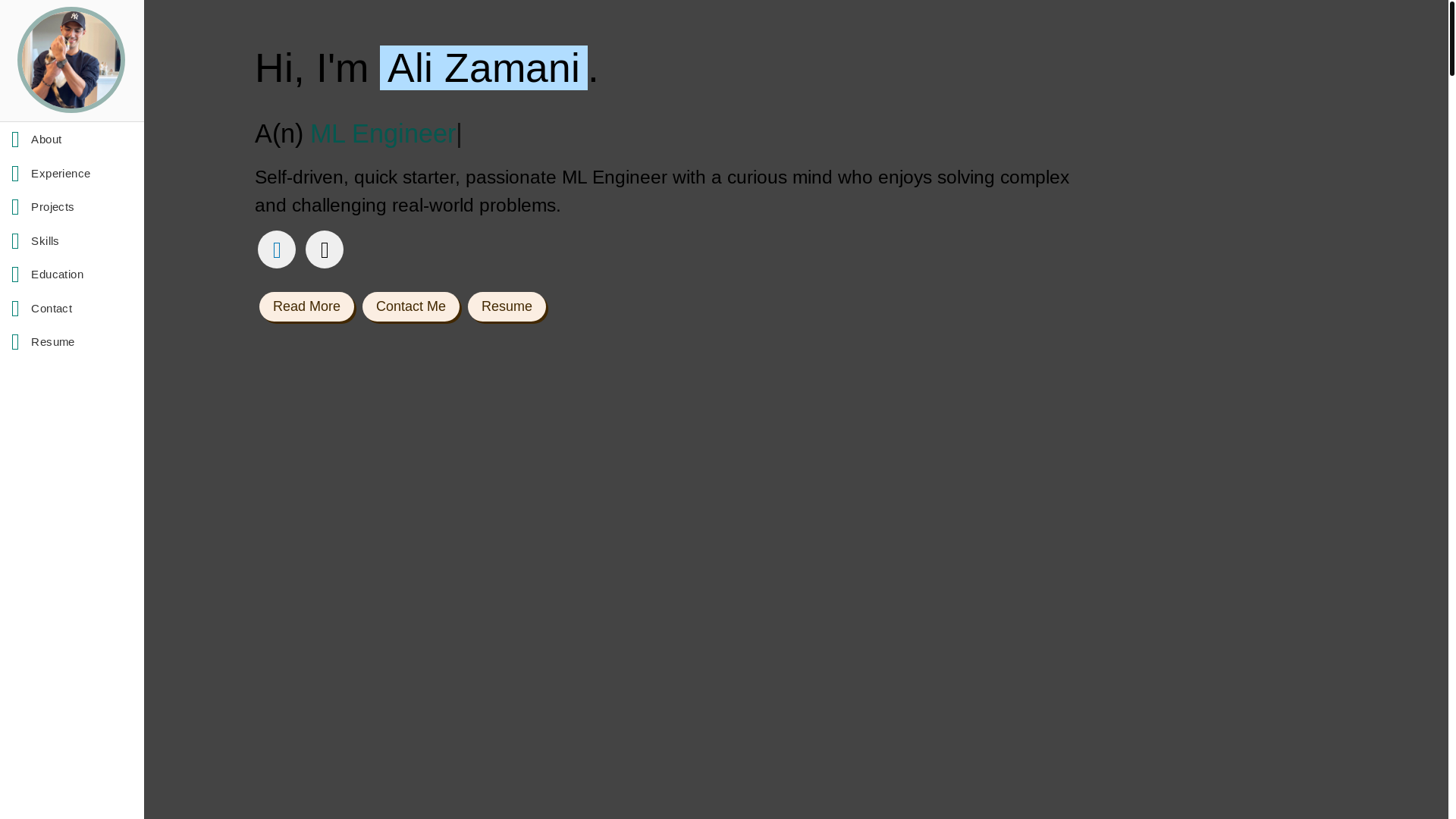 website screenshot of https://zamaniali1995-github-io.pages.dev/