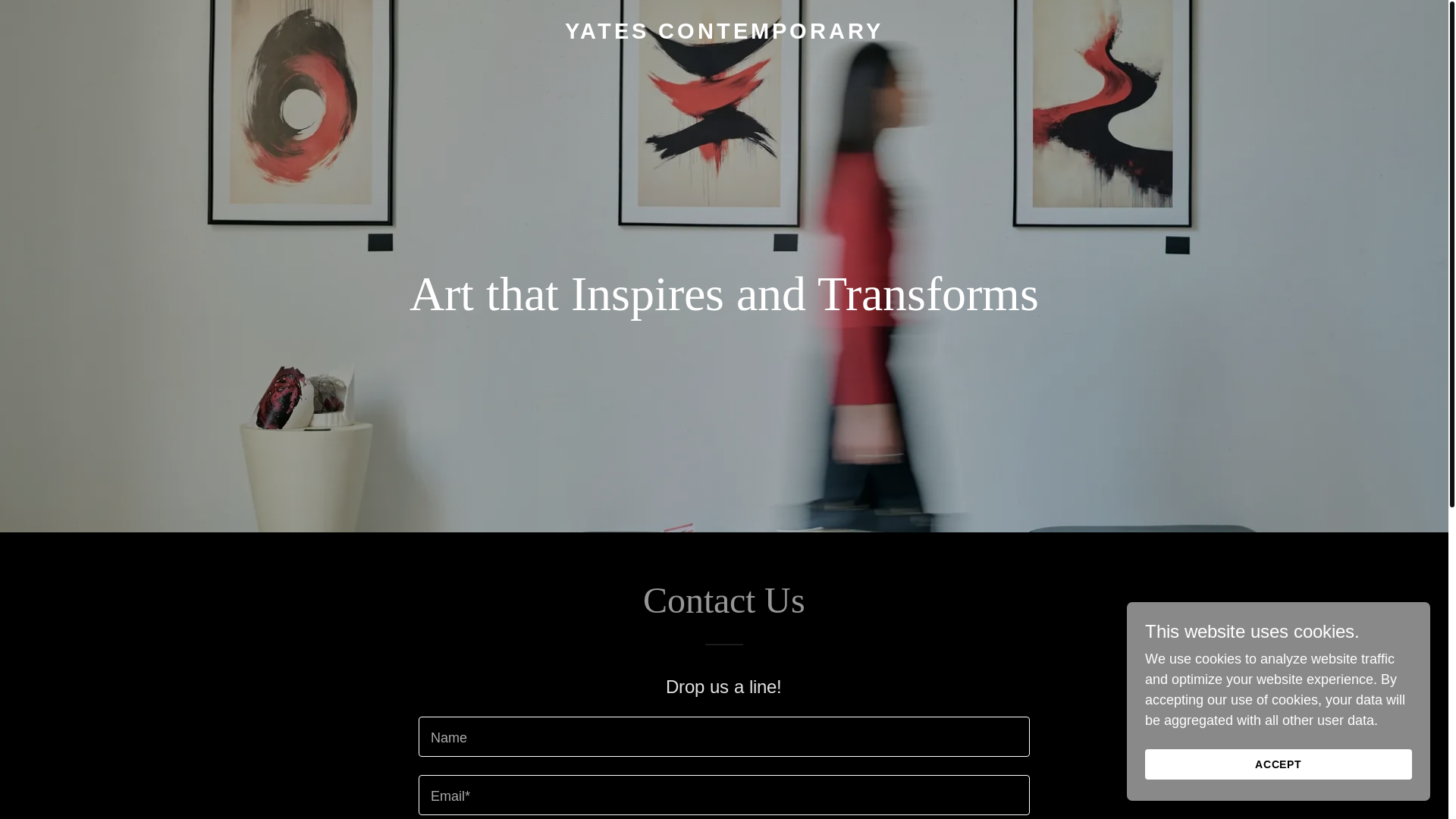website screenshot of https://yatesc.art/