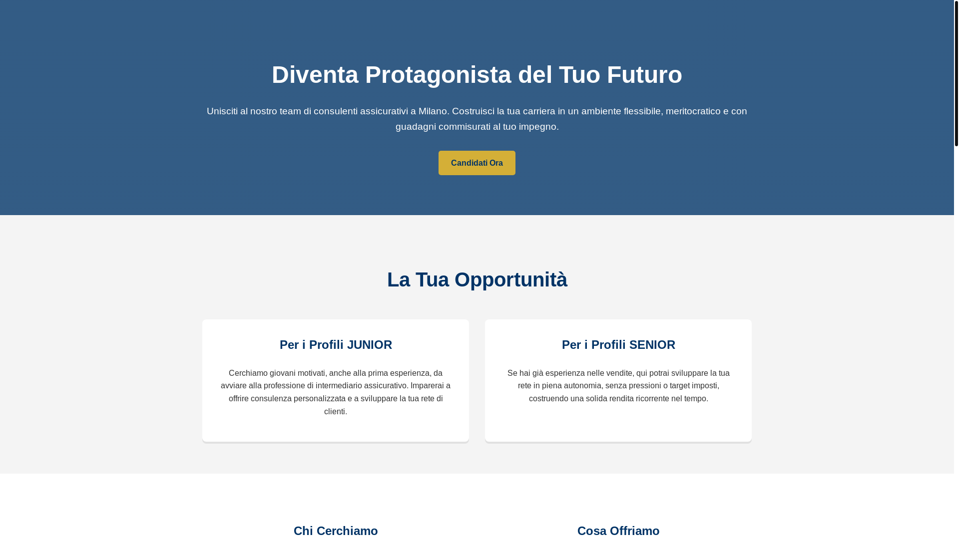 website screenshot of https://milanomoscovarecruiting.agency/