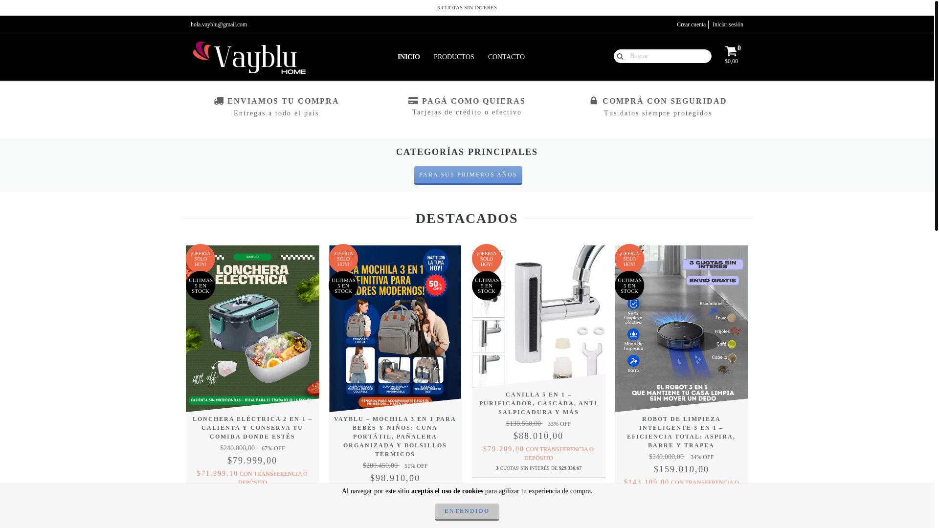 website screenshot of https://by-vayblu.com/