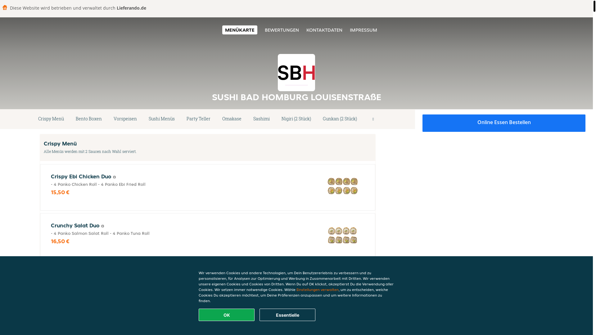 website screenshot of https://sushibadhomburg-badhomburgvorderhohe.de/