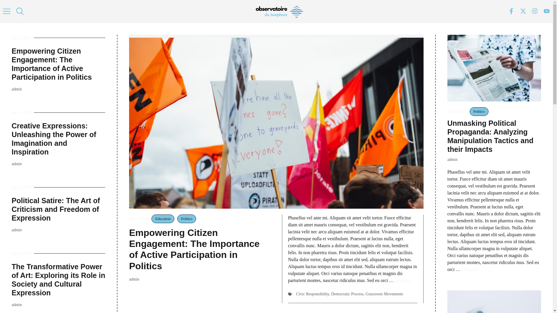 website screenshot of https://observatoire-bosphore.fr/