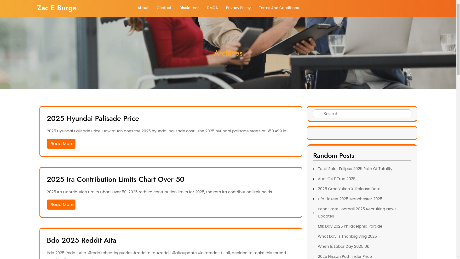 website screenshot of https://zaceburge.pages.dev/