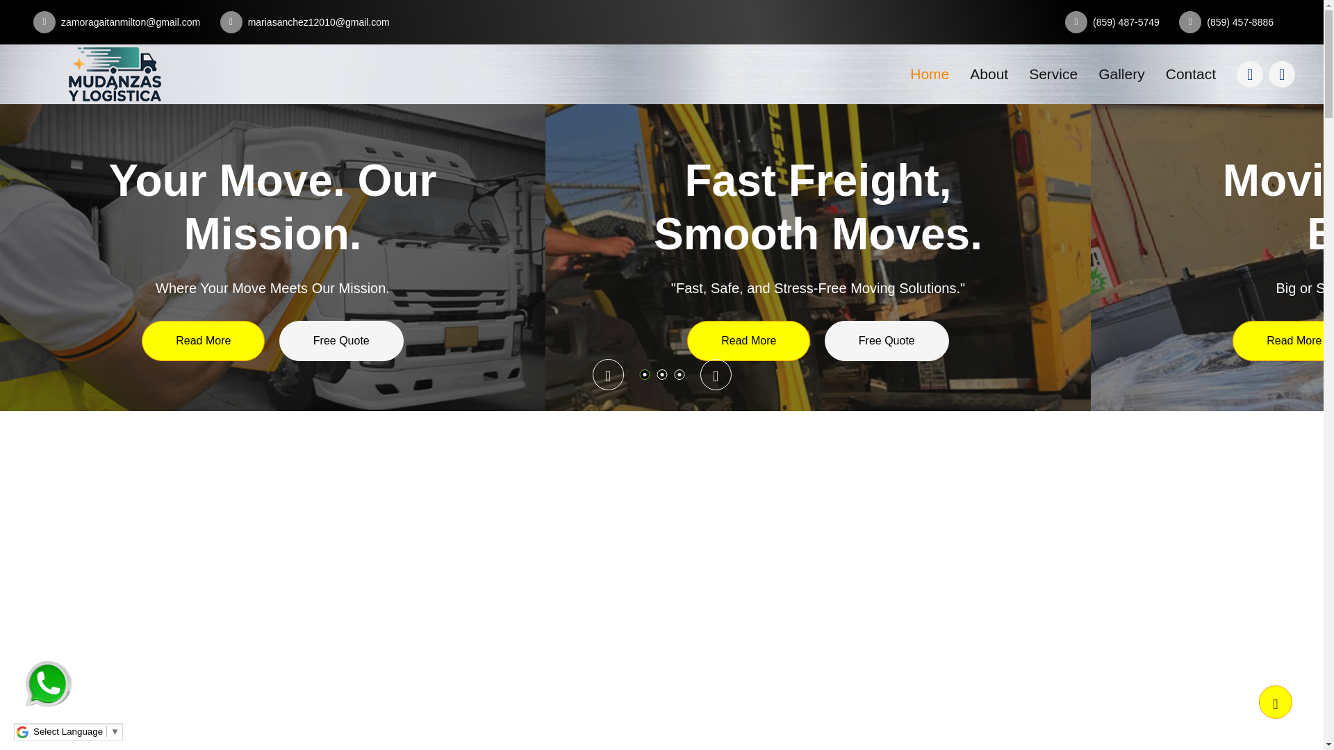 website screenshot of https://mudanzasylogisticaky.com/